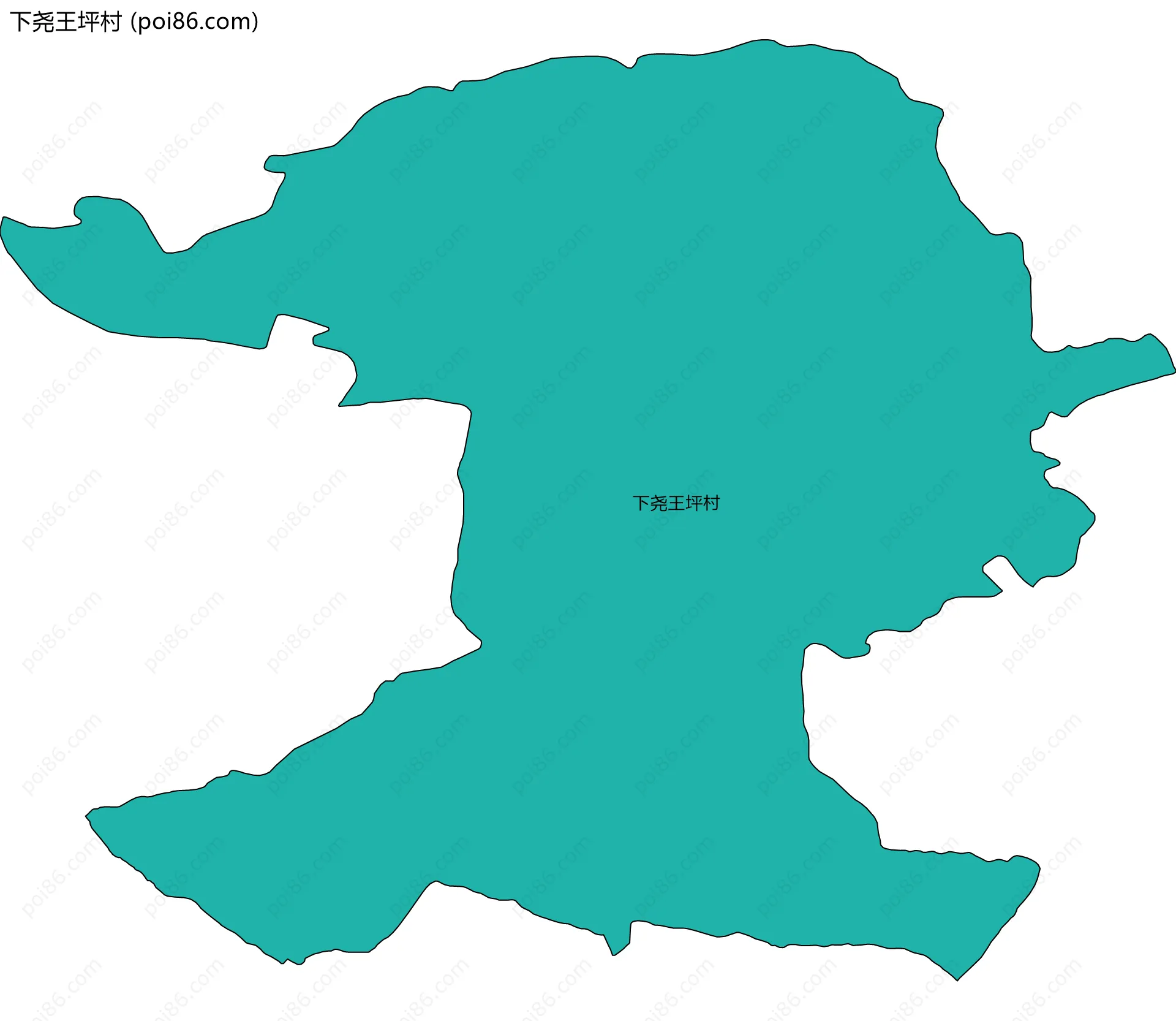 下尧王坪村边界地图