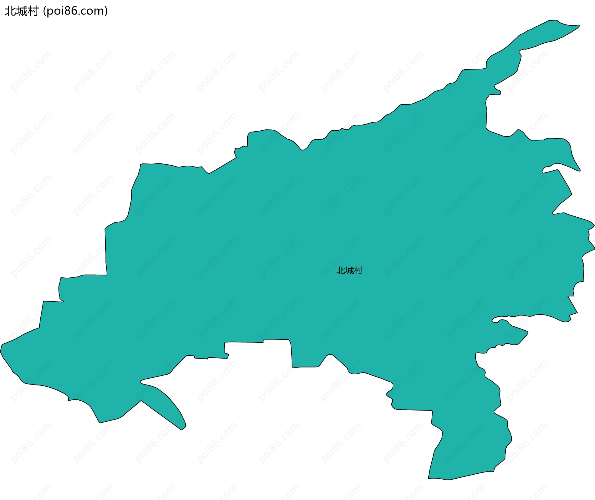 北城村边界地图