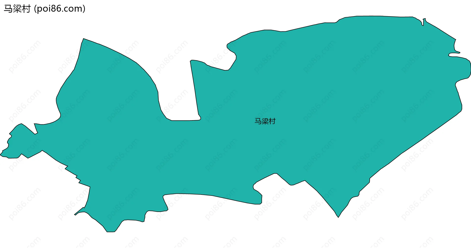 马梁村边界地图