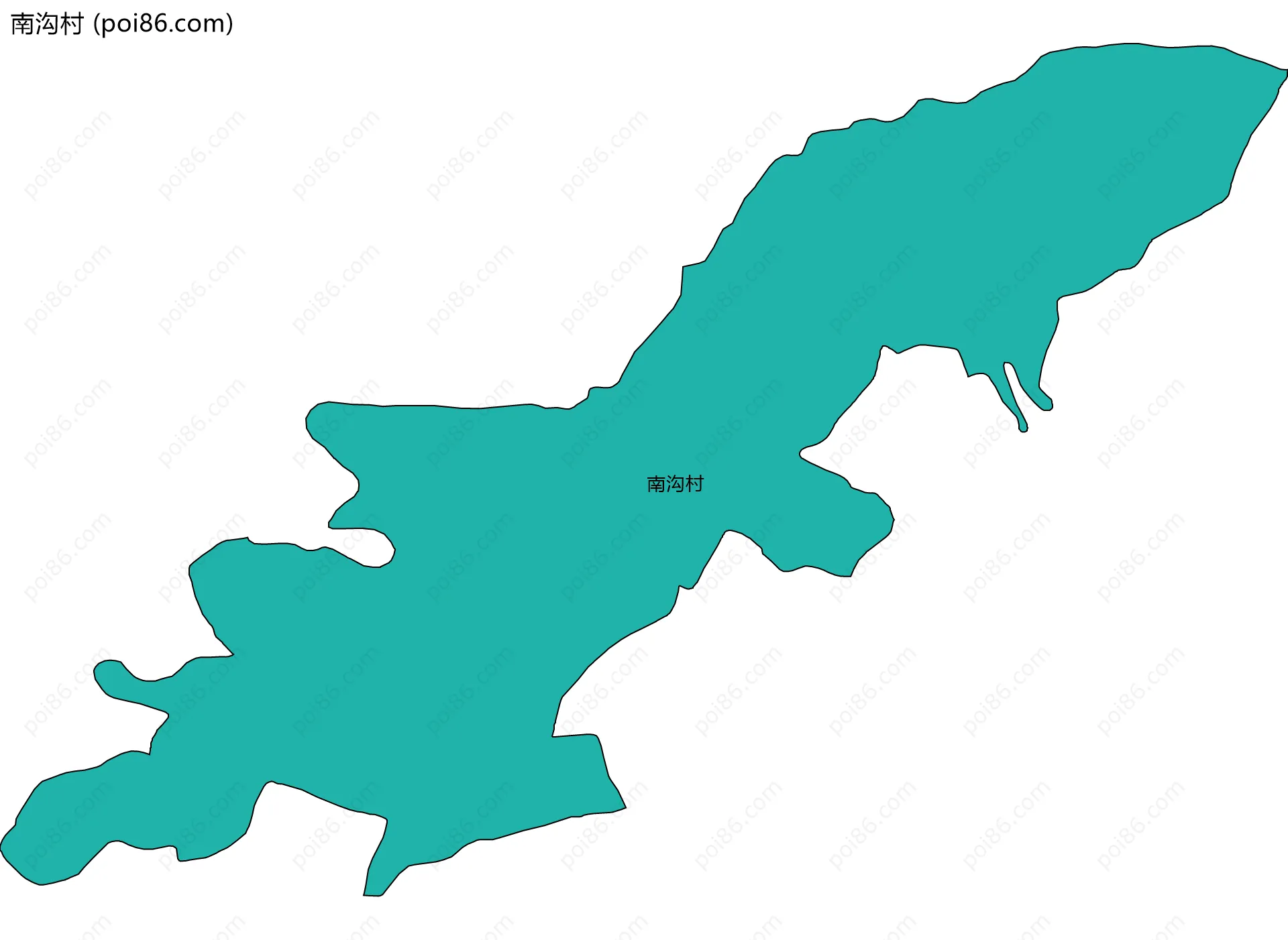 南沟村边界地图