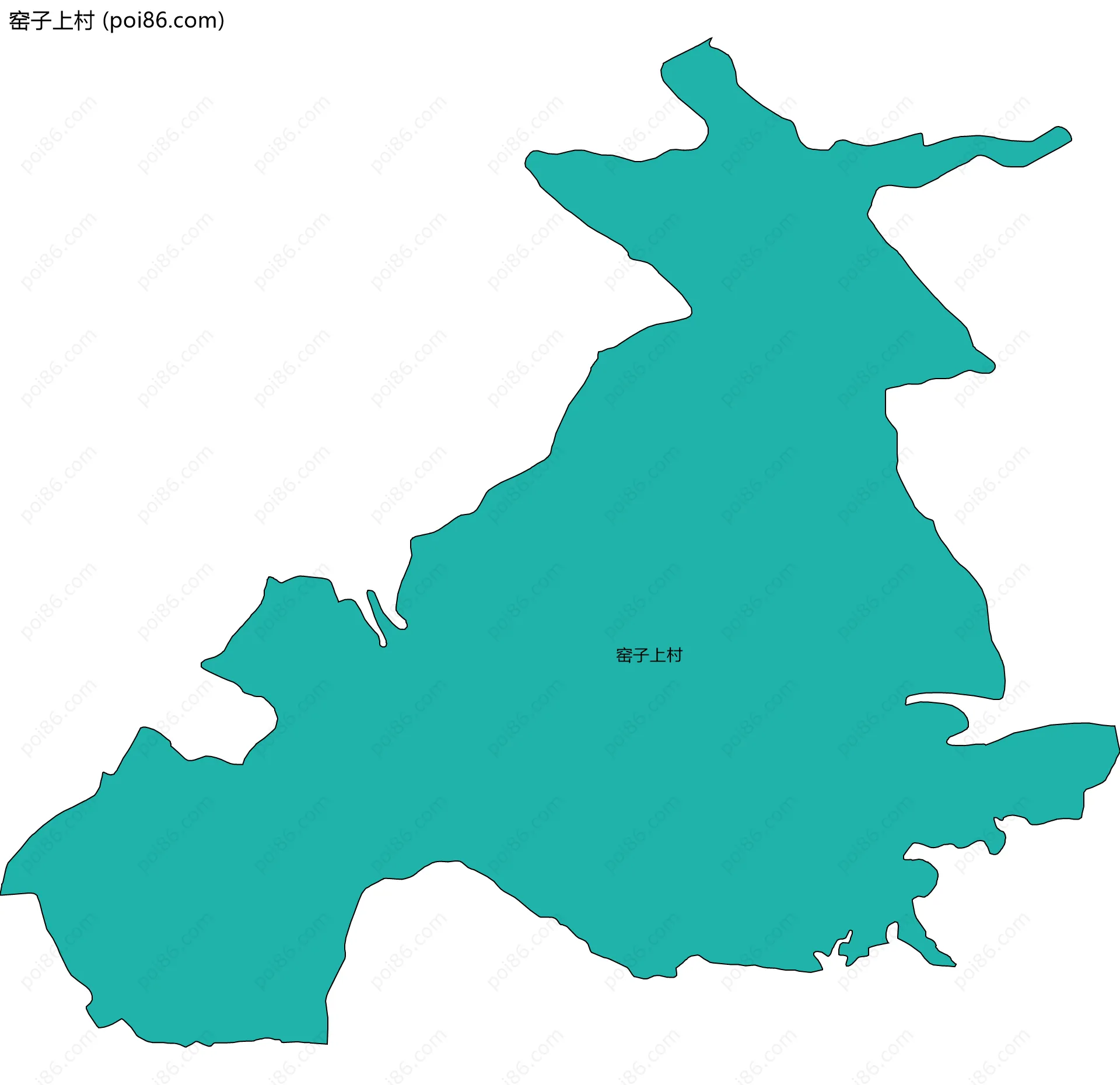 窑子上村边界地图