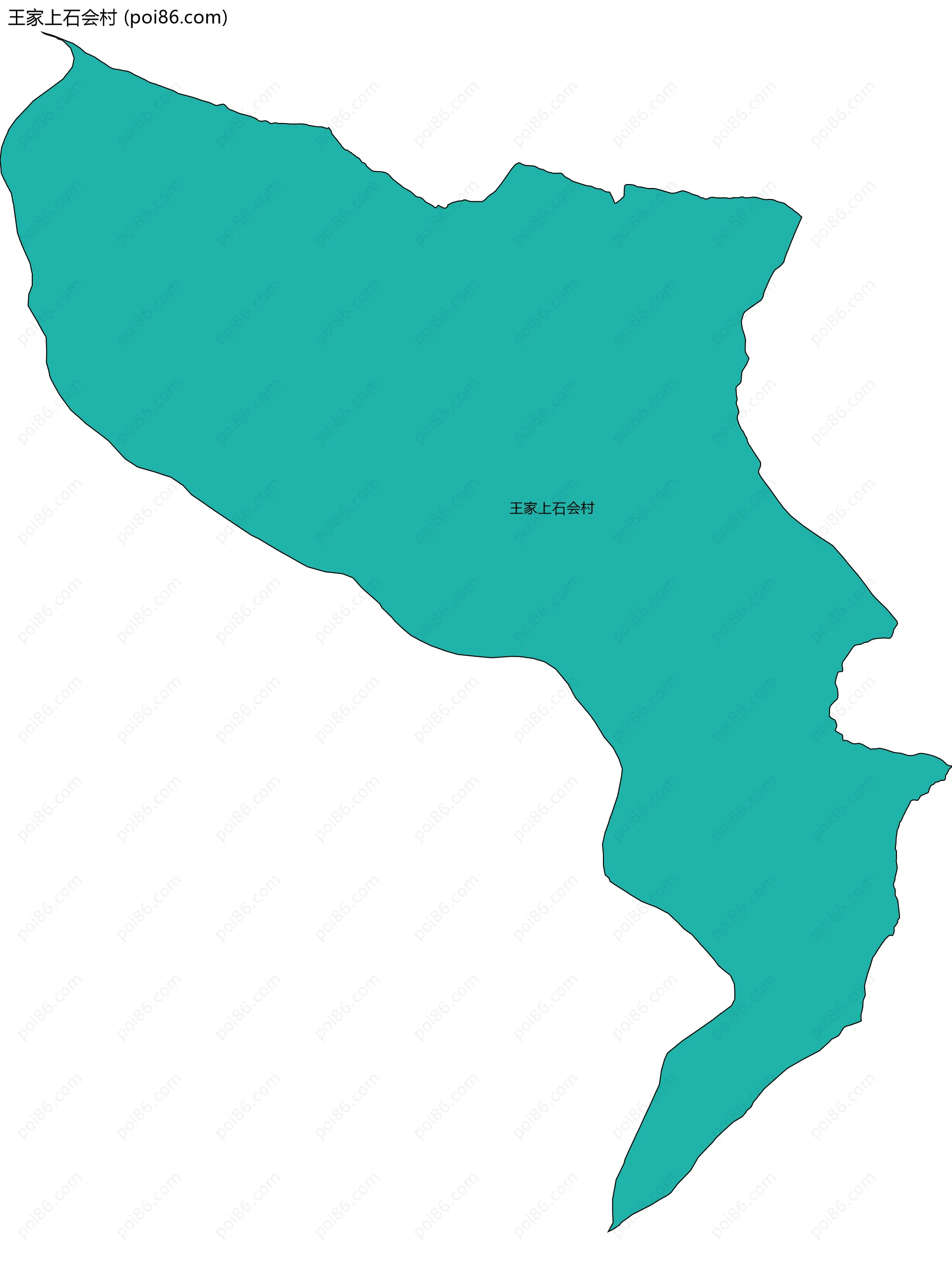 王家上石会村边界地图