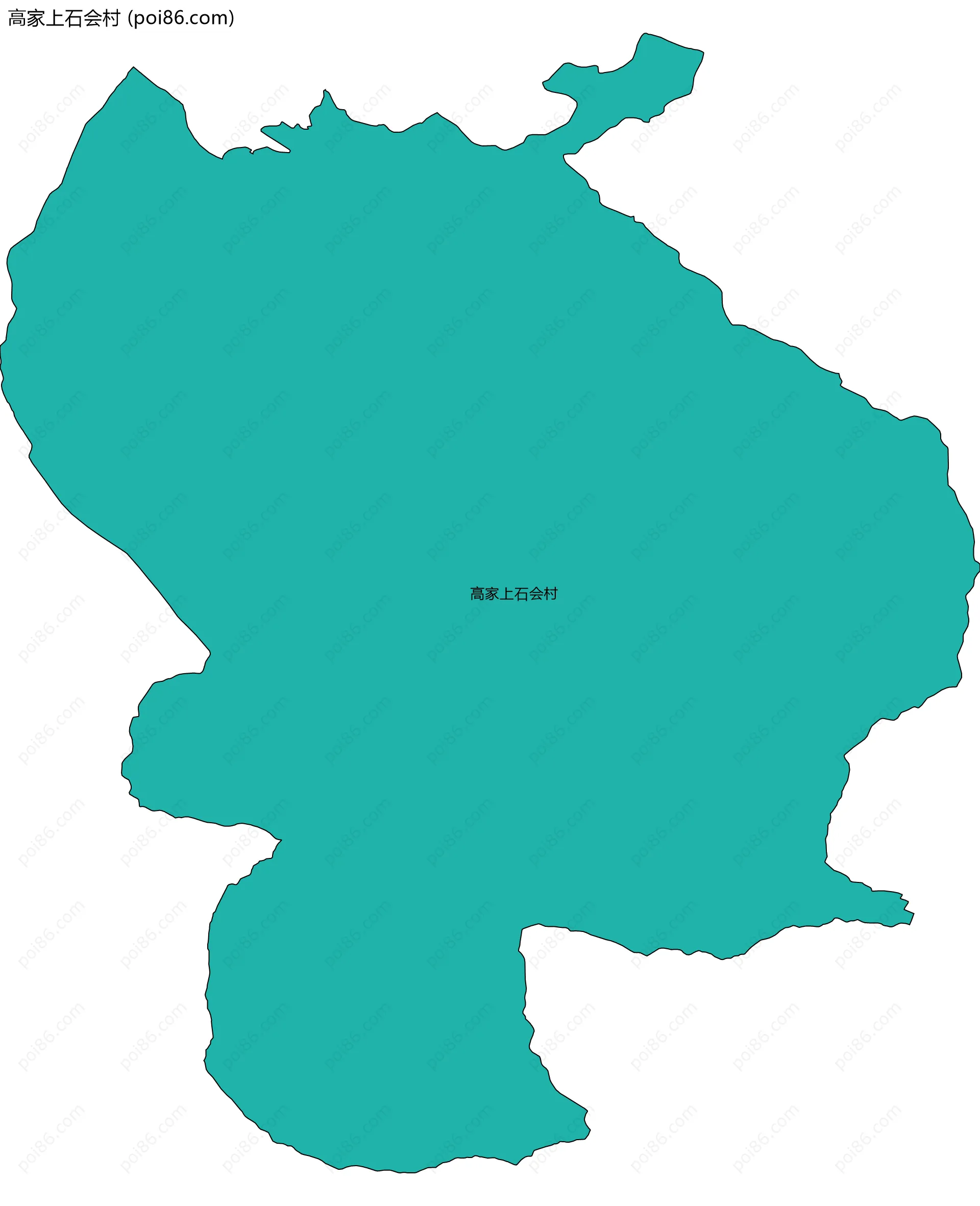 高家上石会村边界地图
