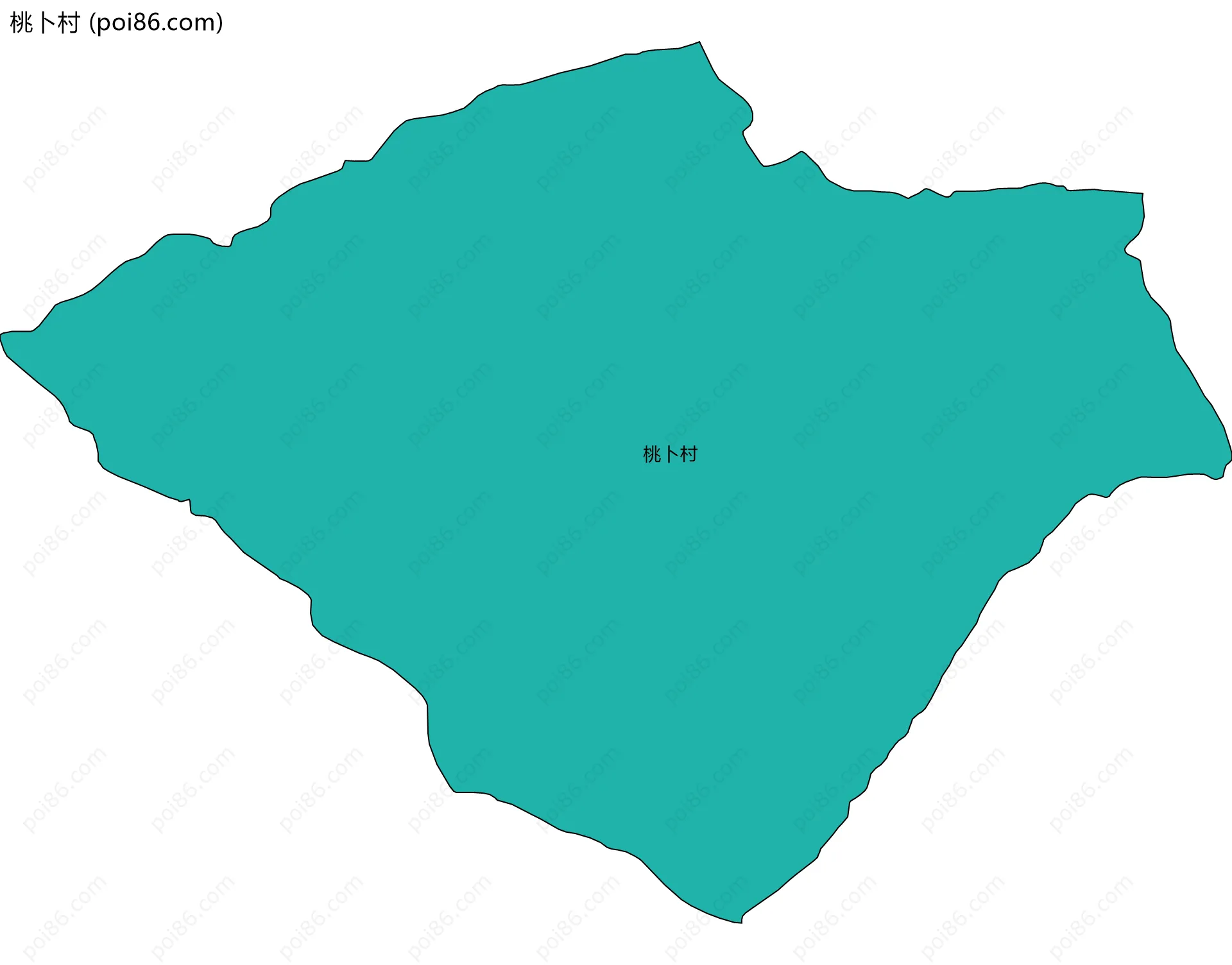 桃卜村边界地图