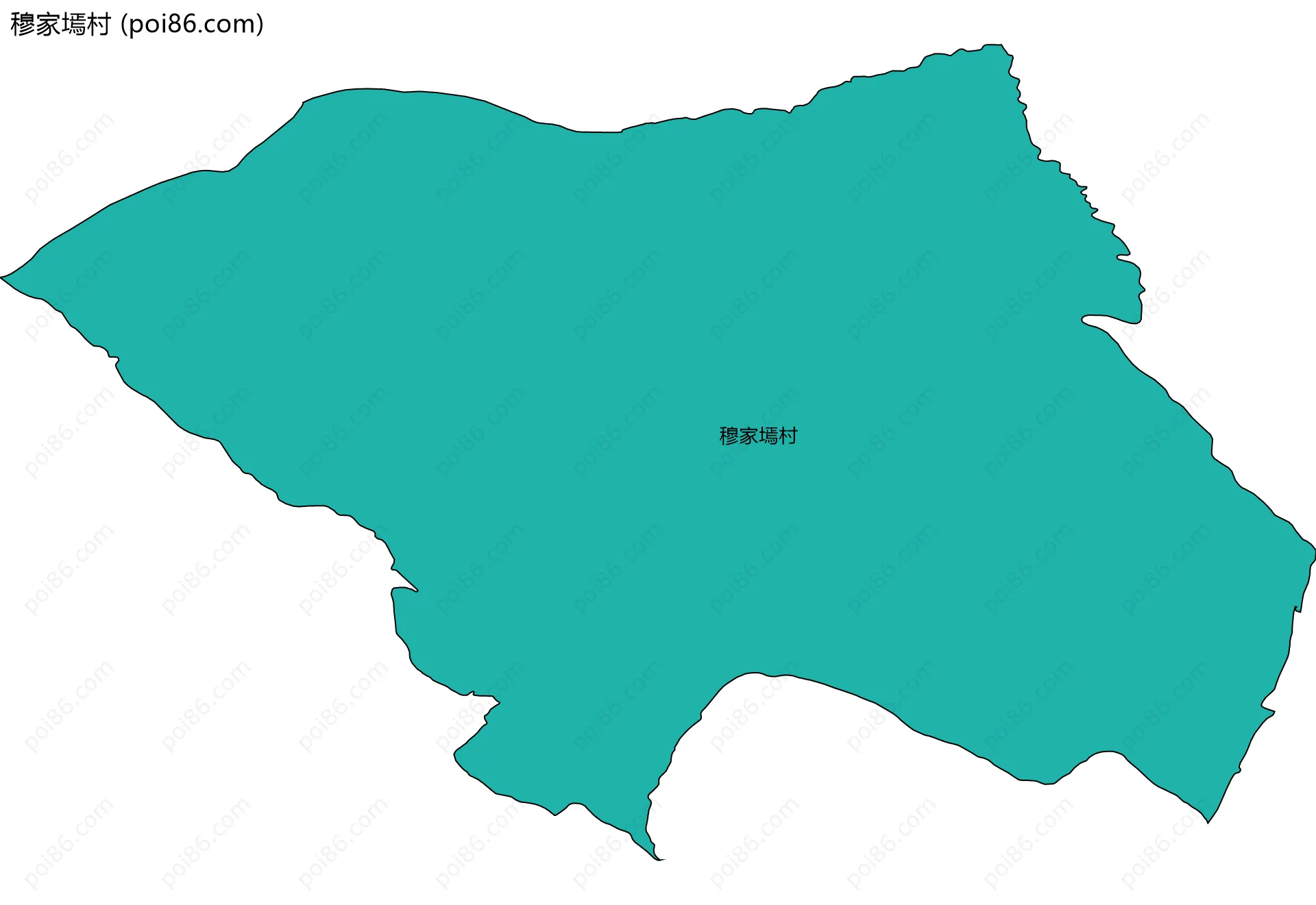 穆家墕村边界地图