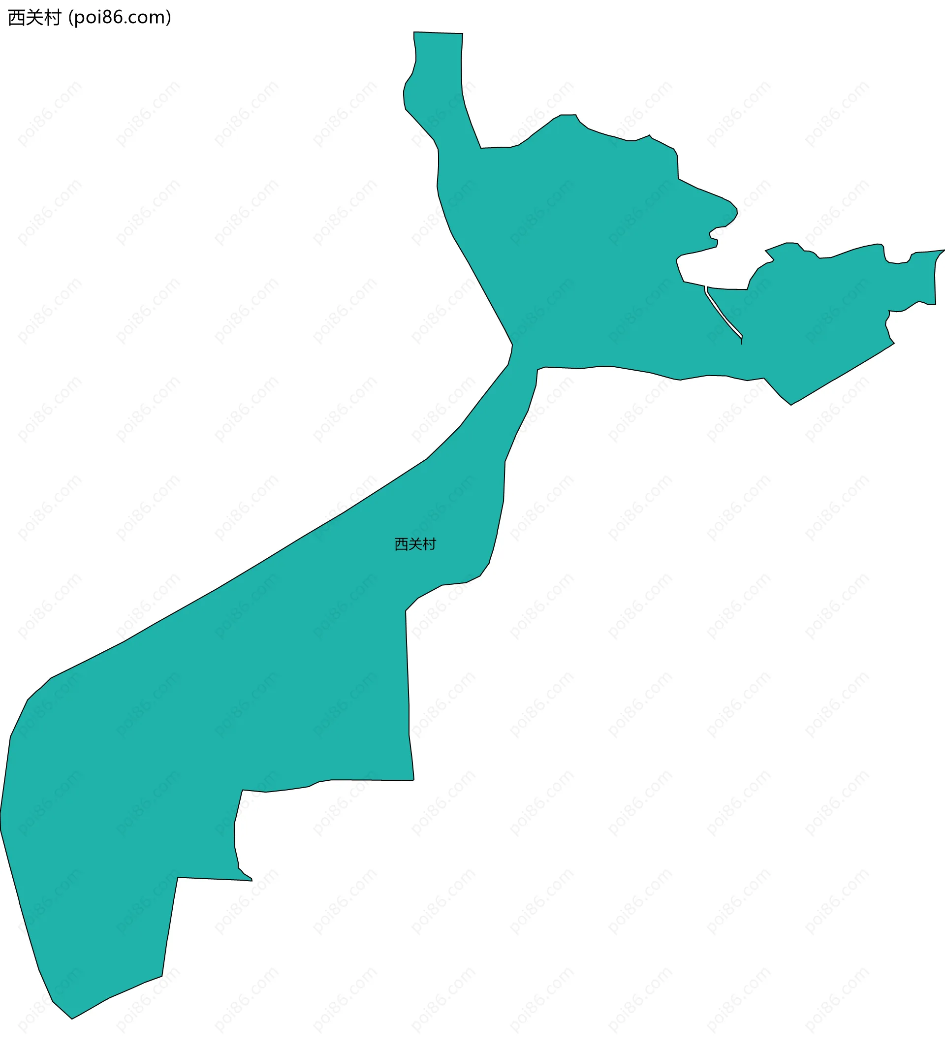 西关村边界地图