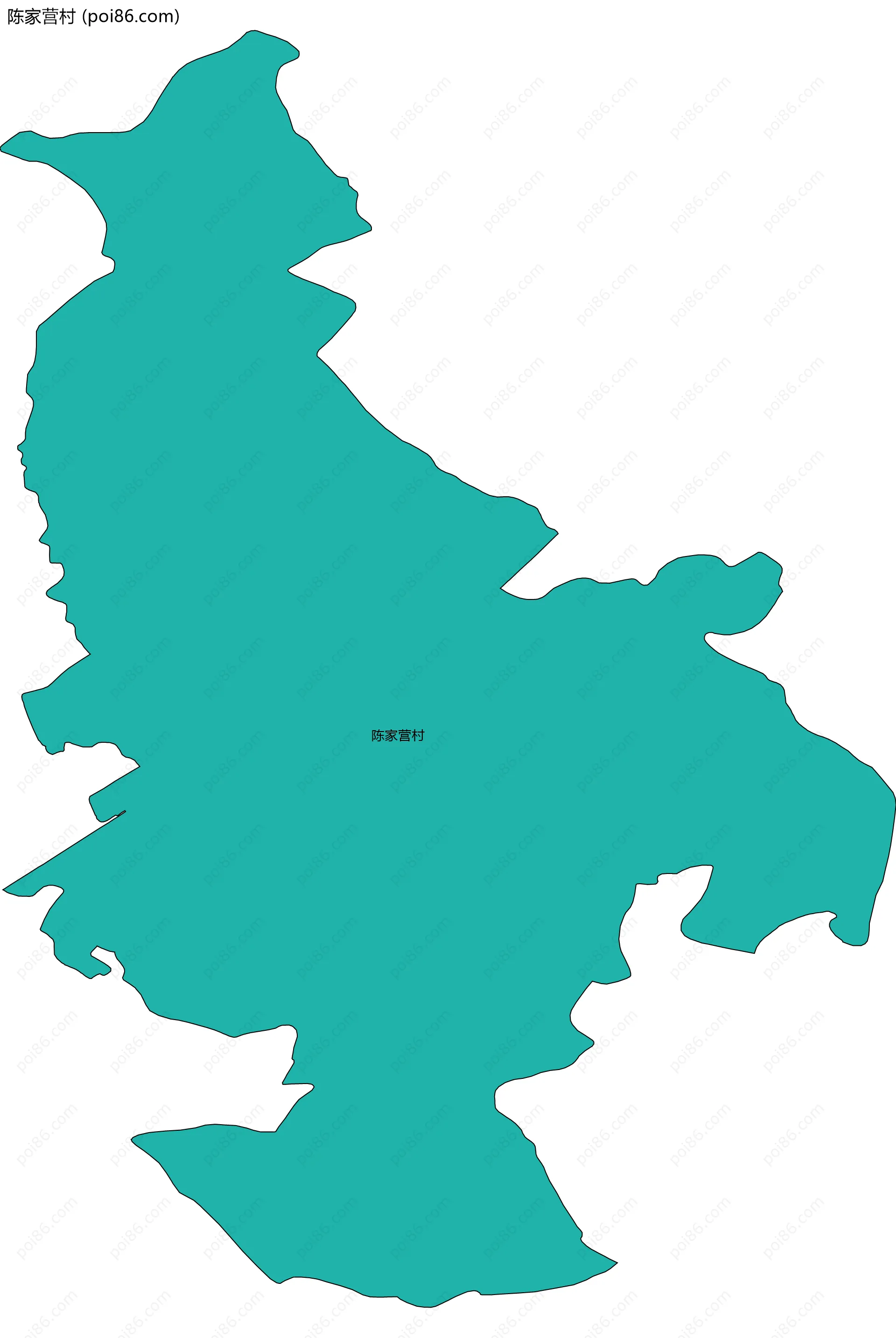 陈家营村边界地图