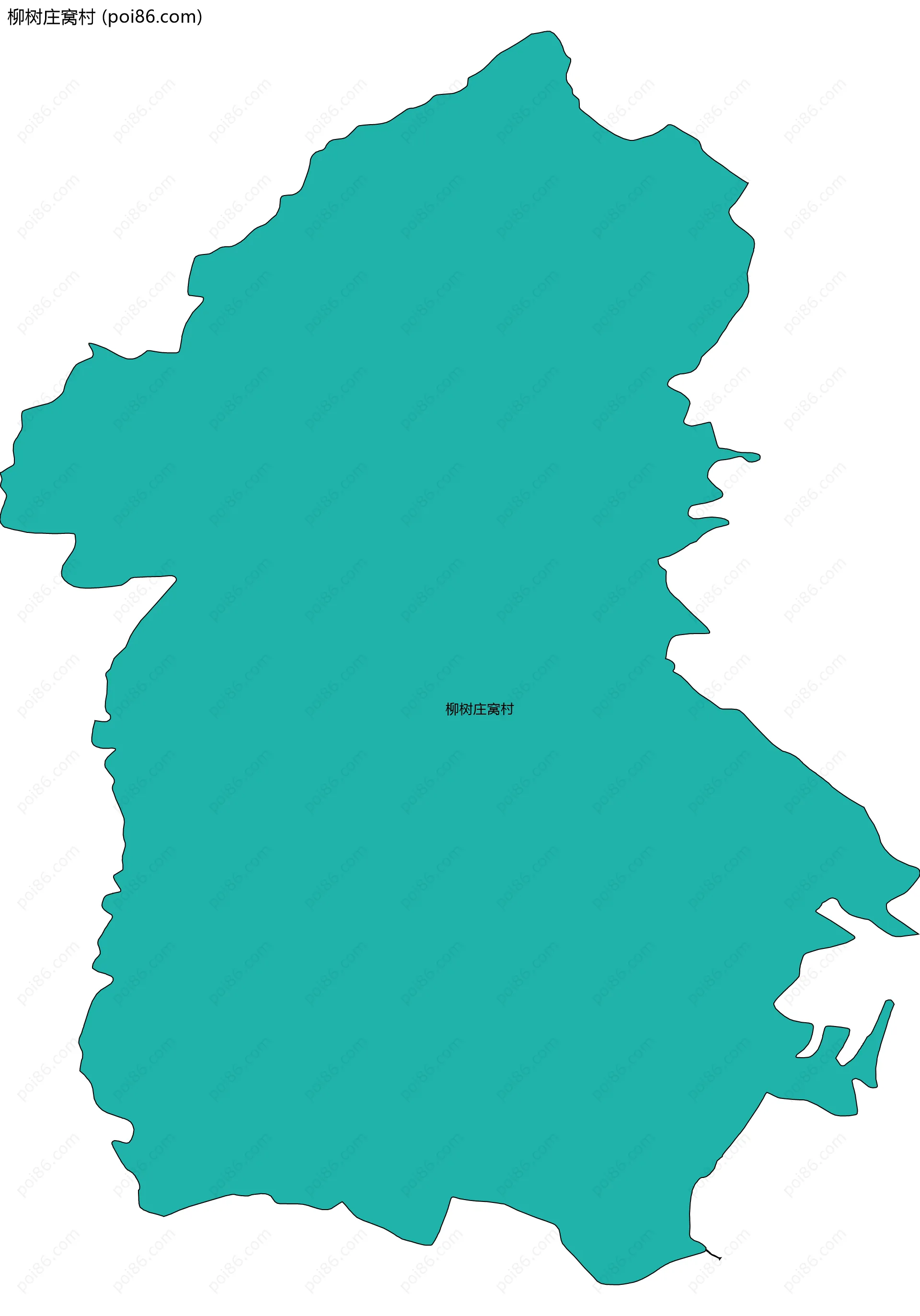 柳树庄窝村边界地图