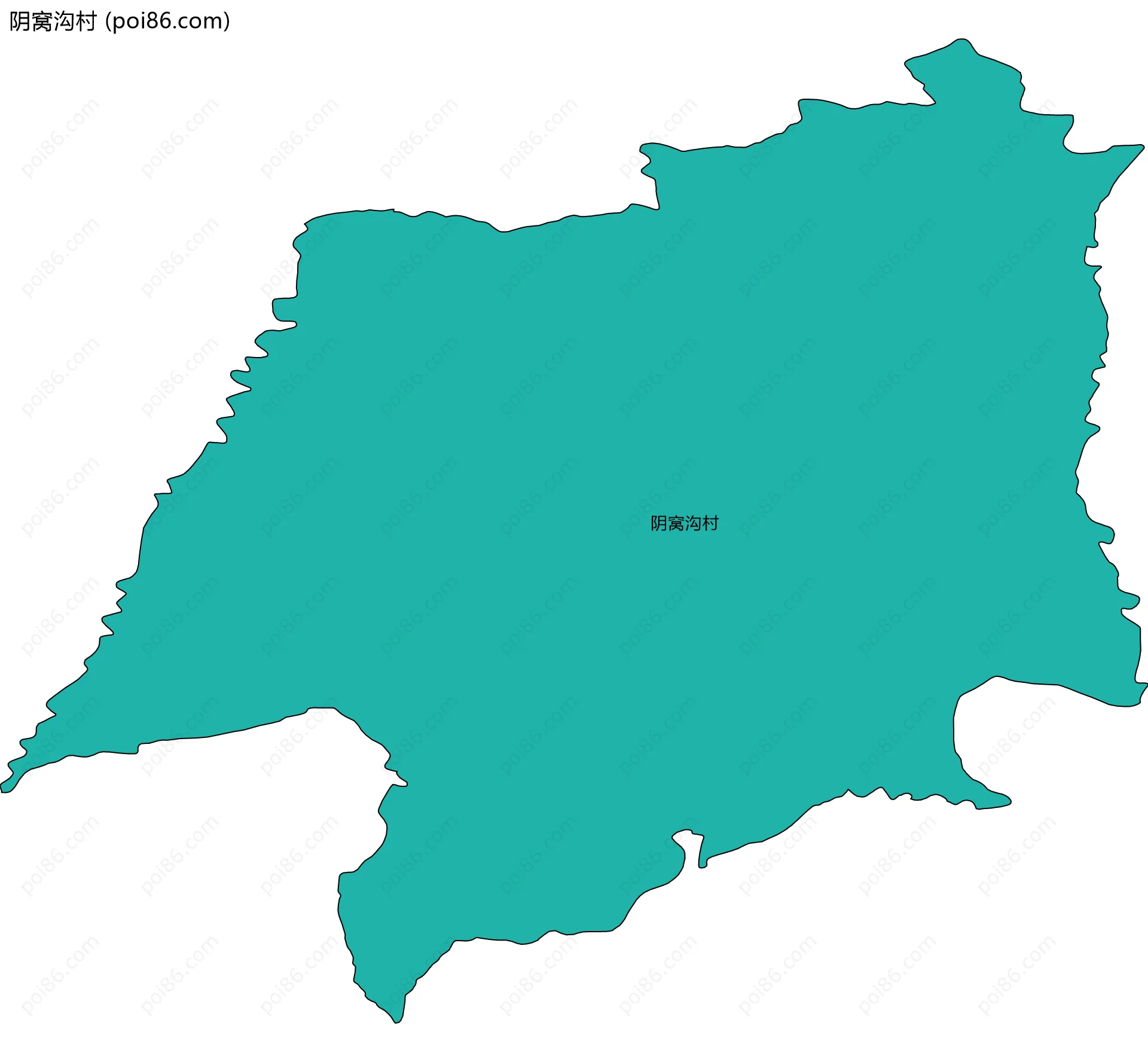 阴窝沟村边界地图