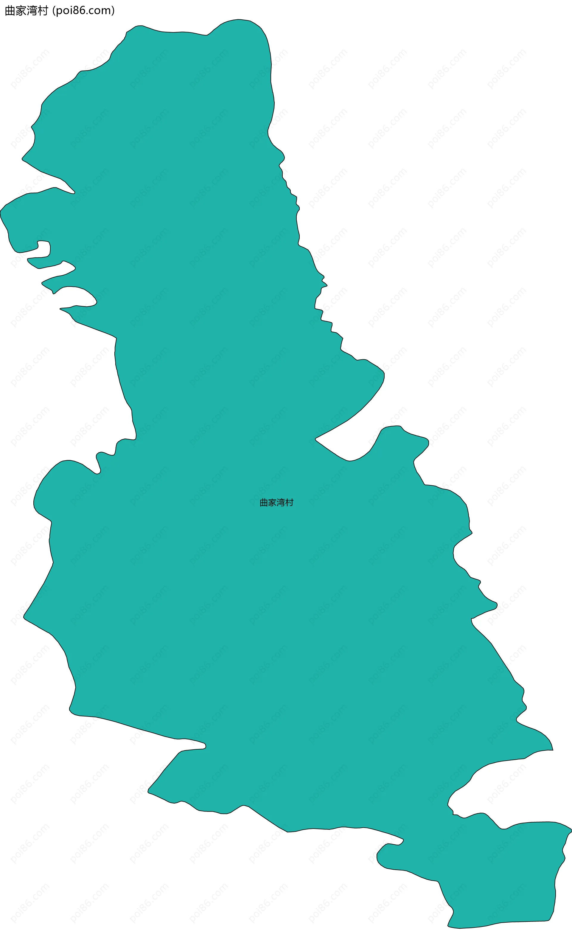 曲家湾村边界地图