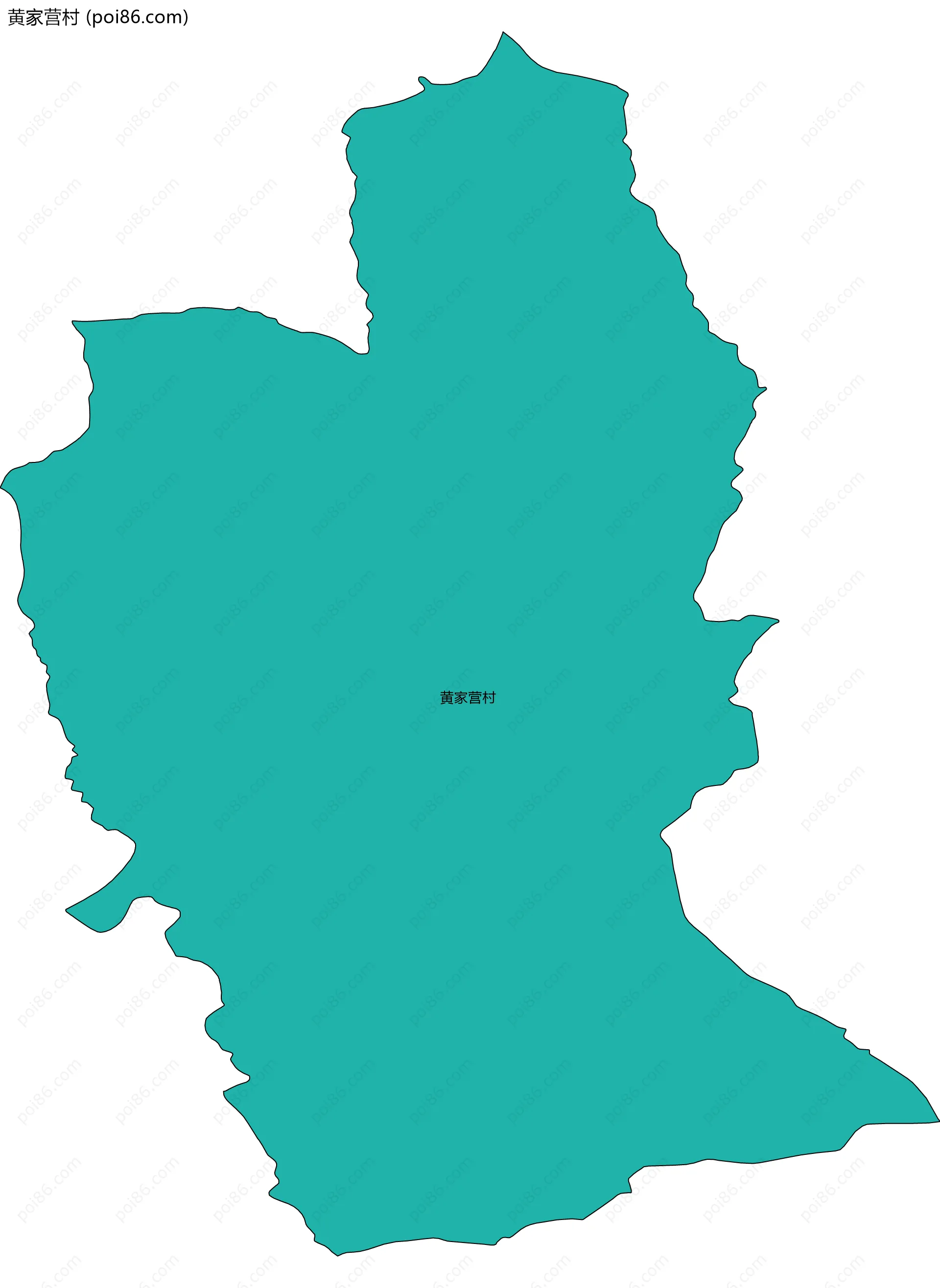 黄家营村边界地图