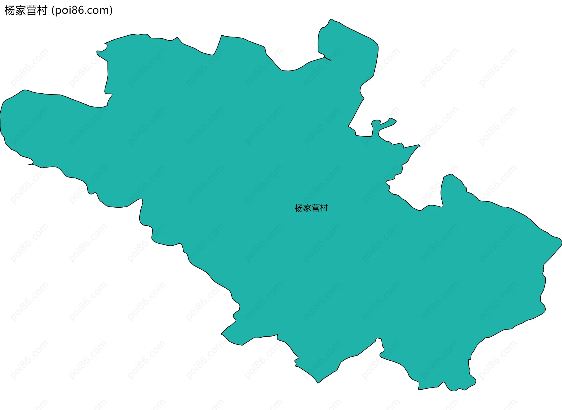 杨家营村边界地图