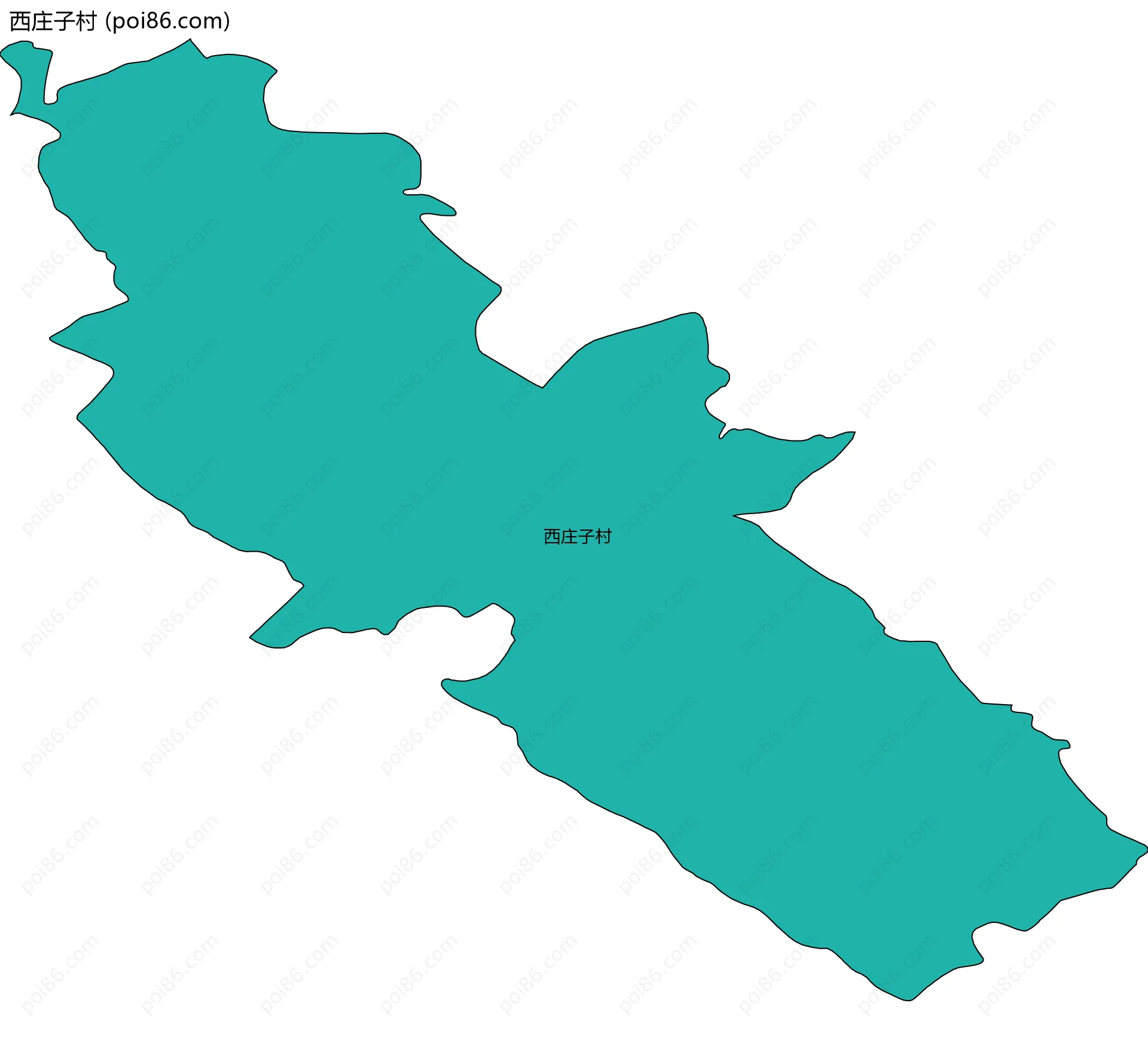 西庄子村边界地图