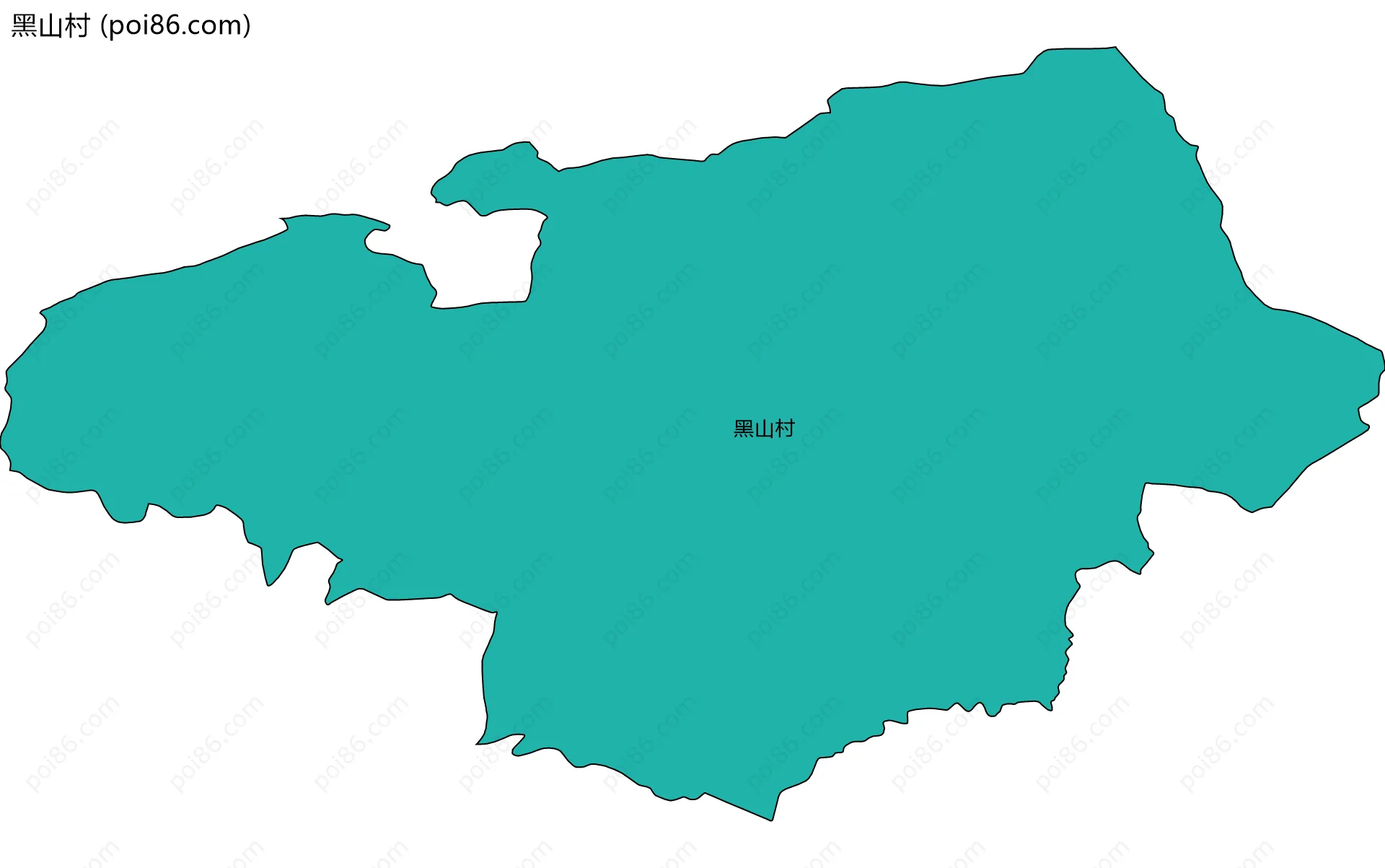 黑山村边界地图