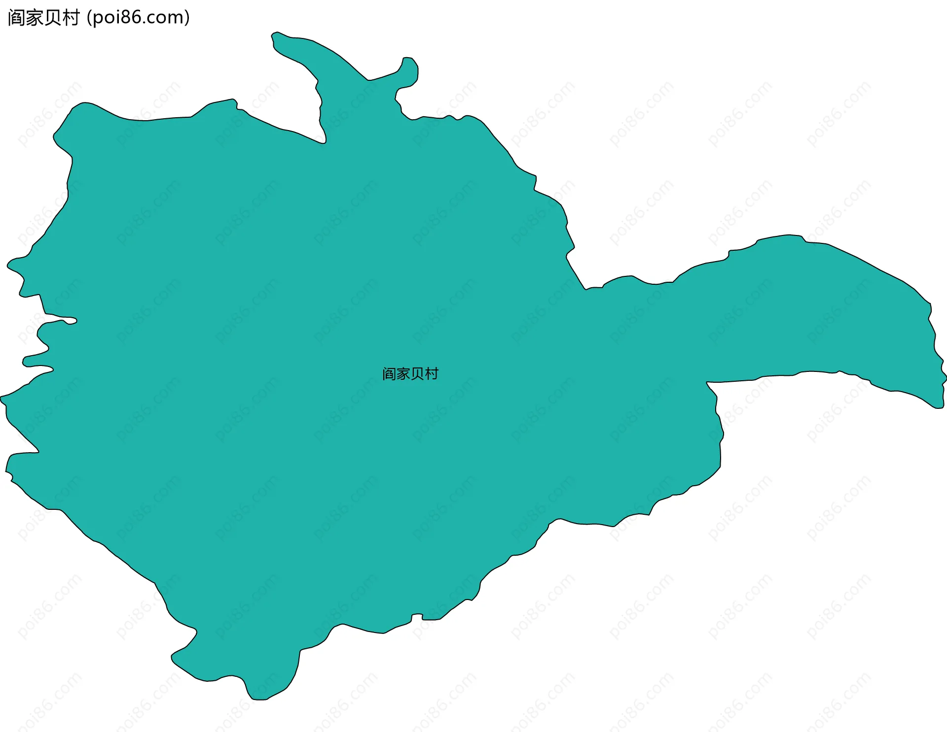 阎家贝村边界地图