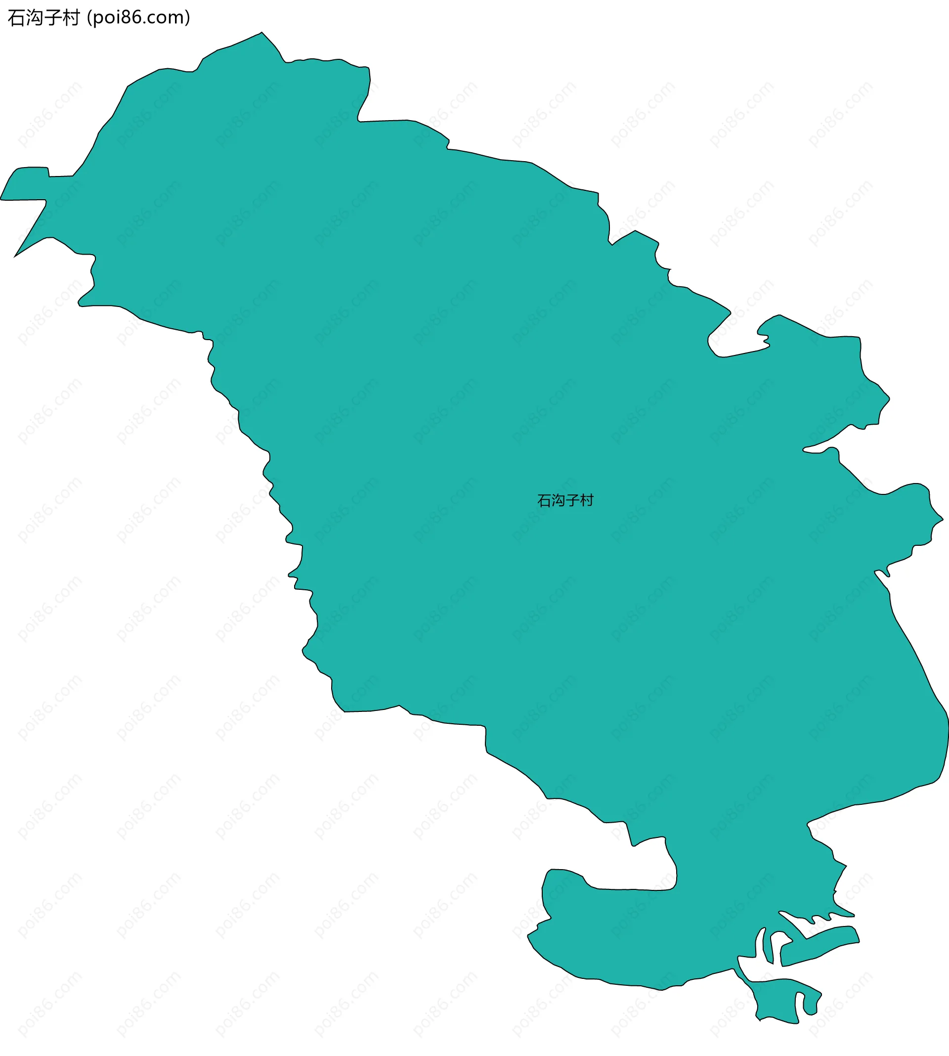 石沟子村边界地图