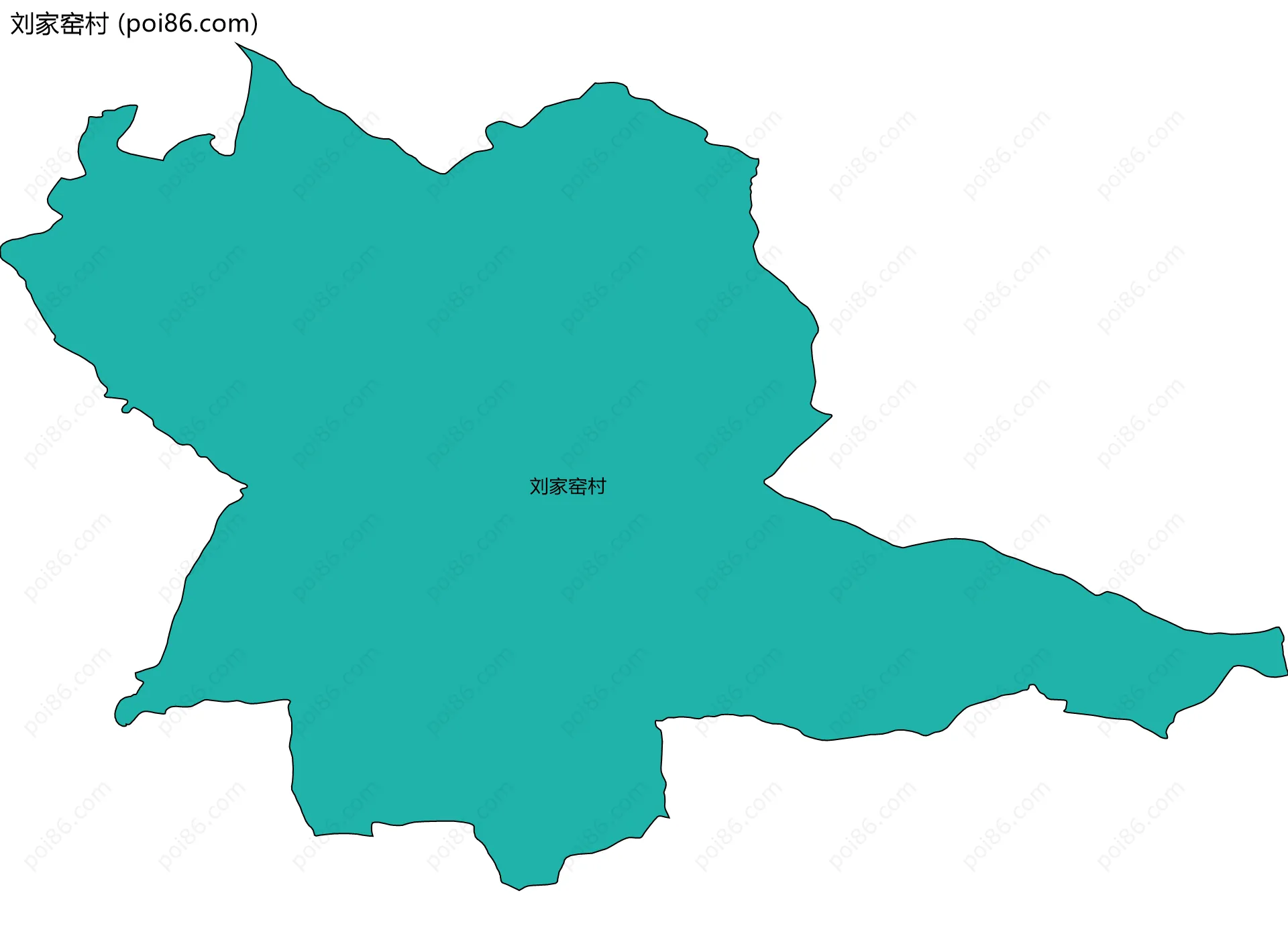 刘家窑村边界地图