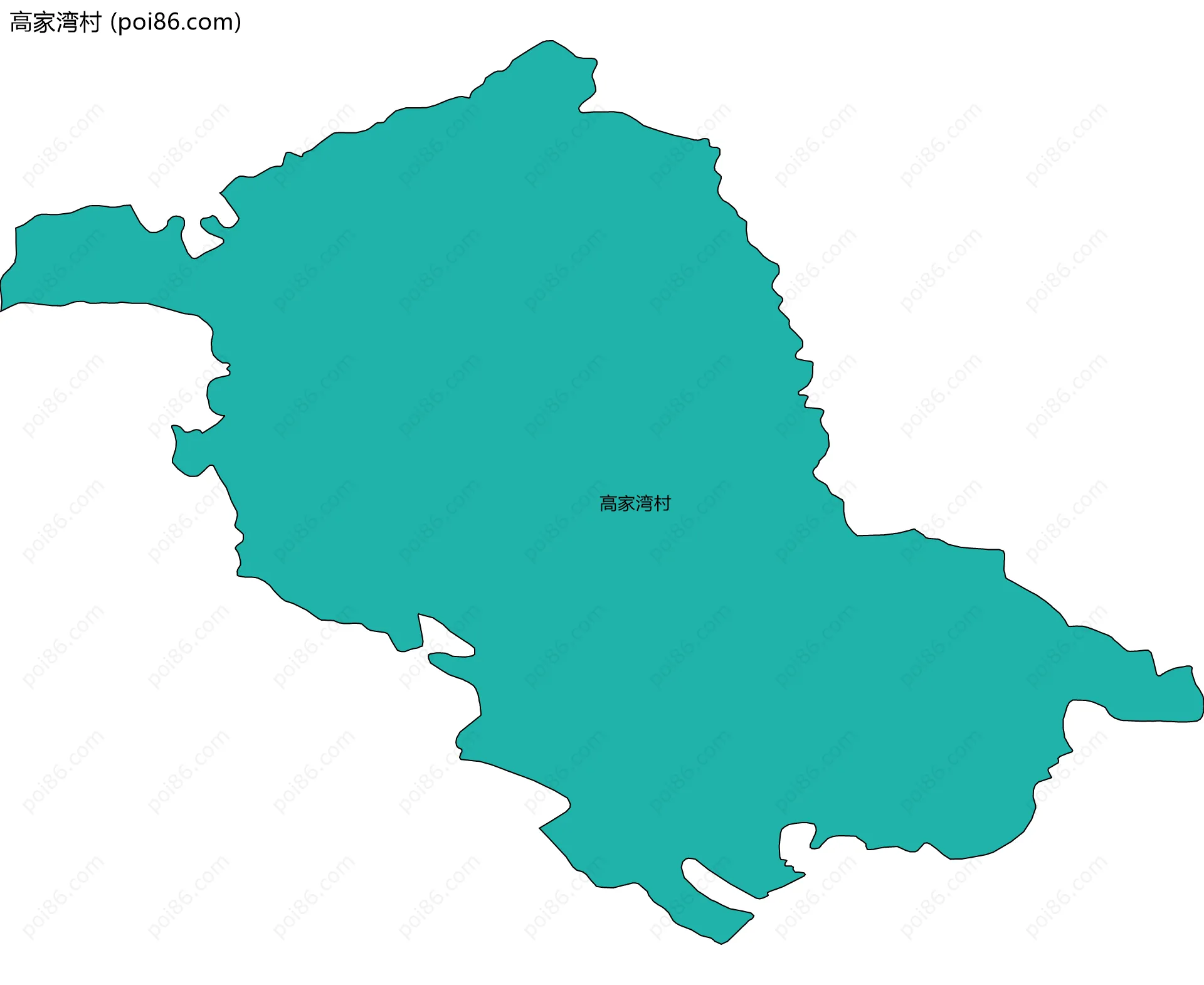 高家湾村边界地图