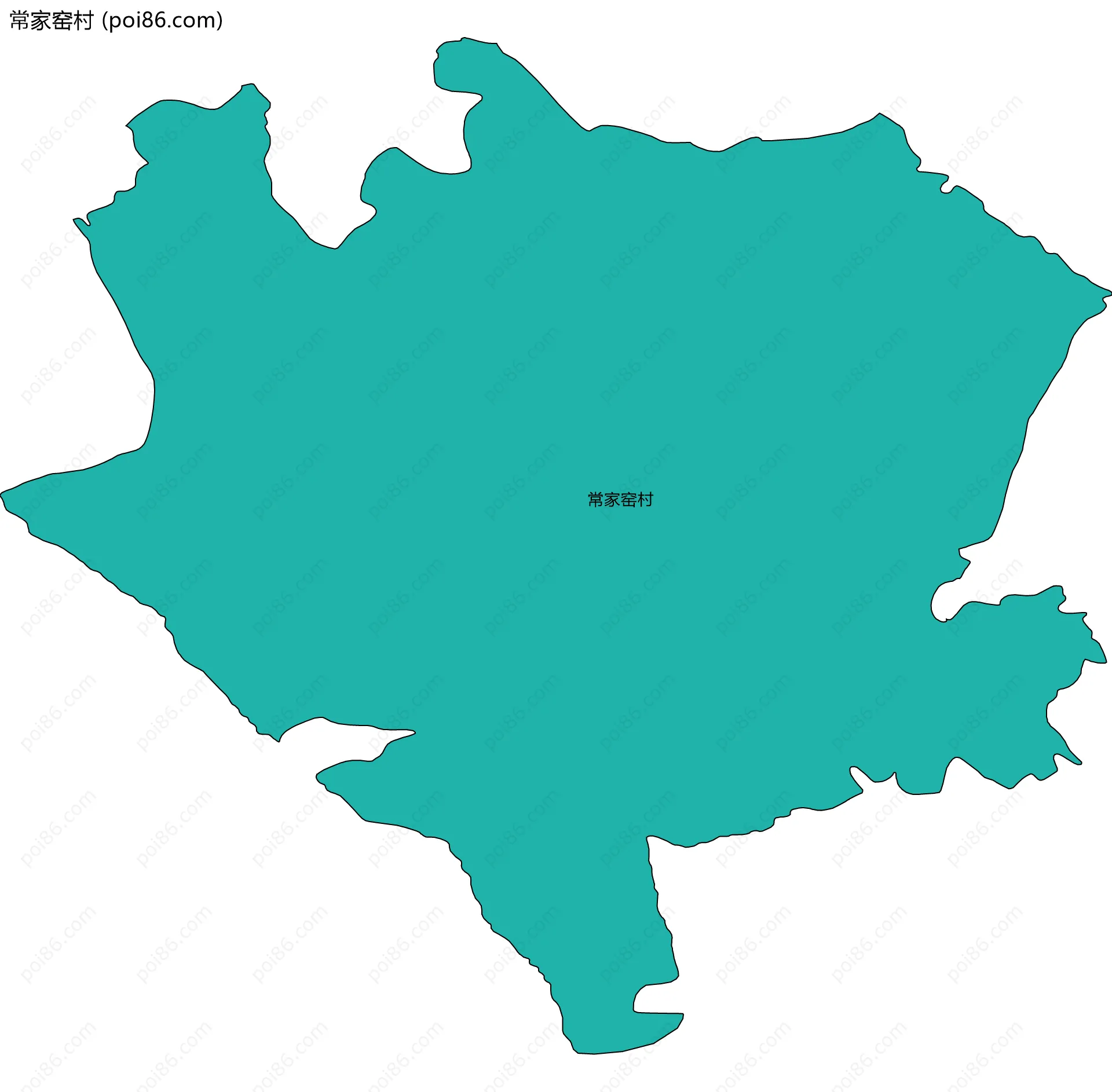 常家窑村边界地图