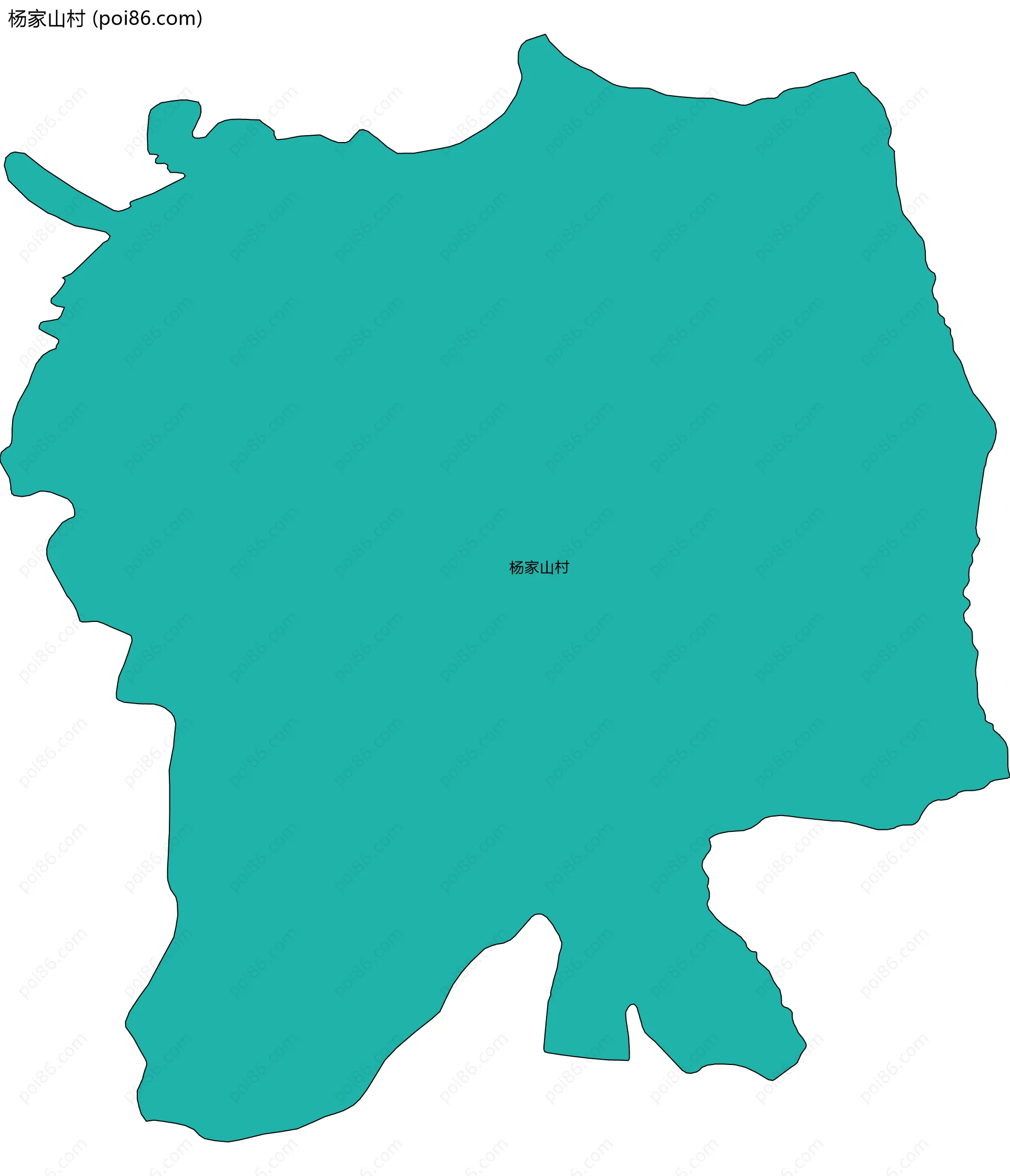 杨家山村边界地图