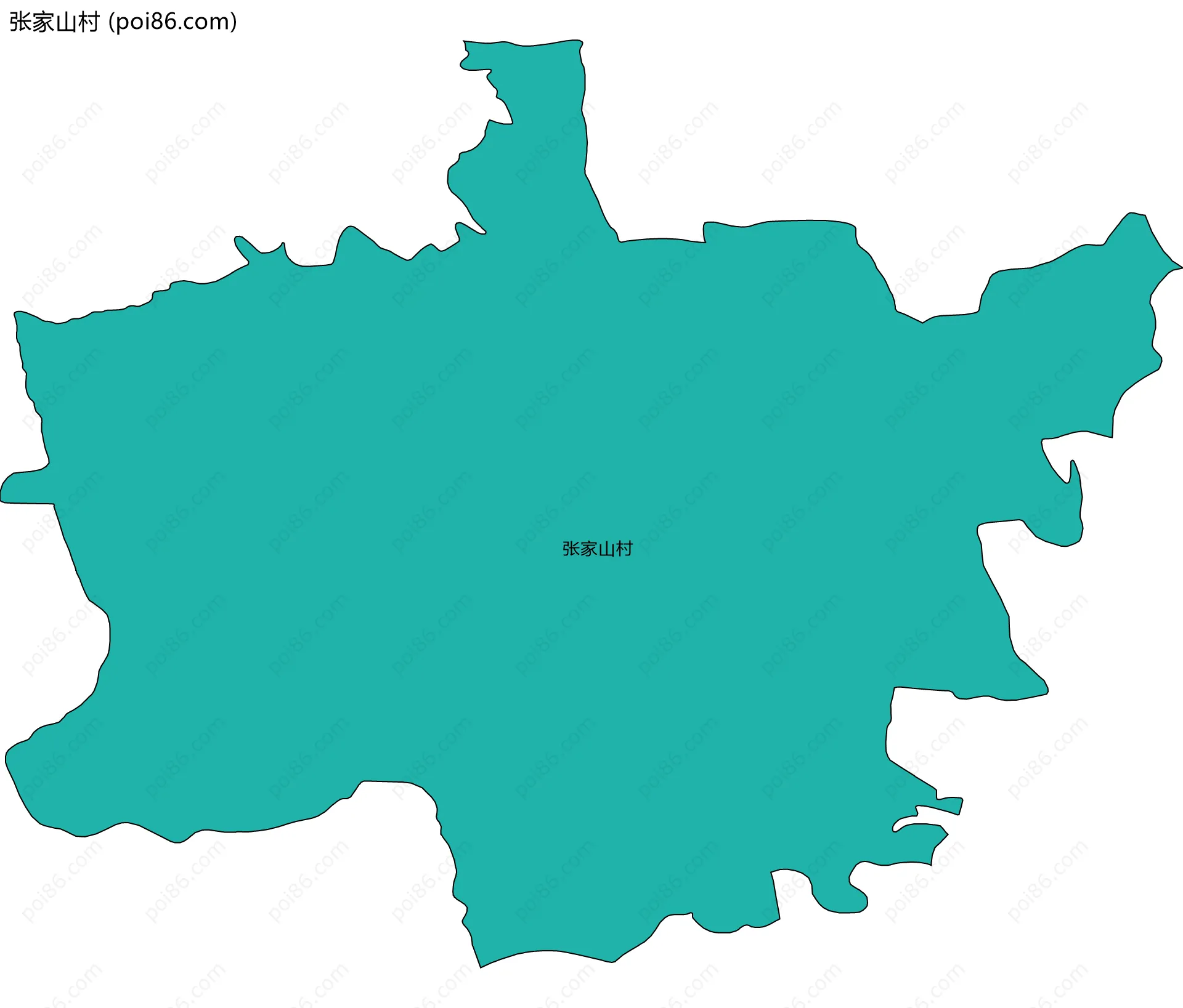 张家山村边界地图