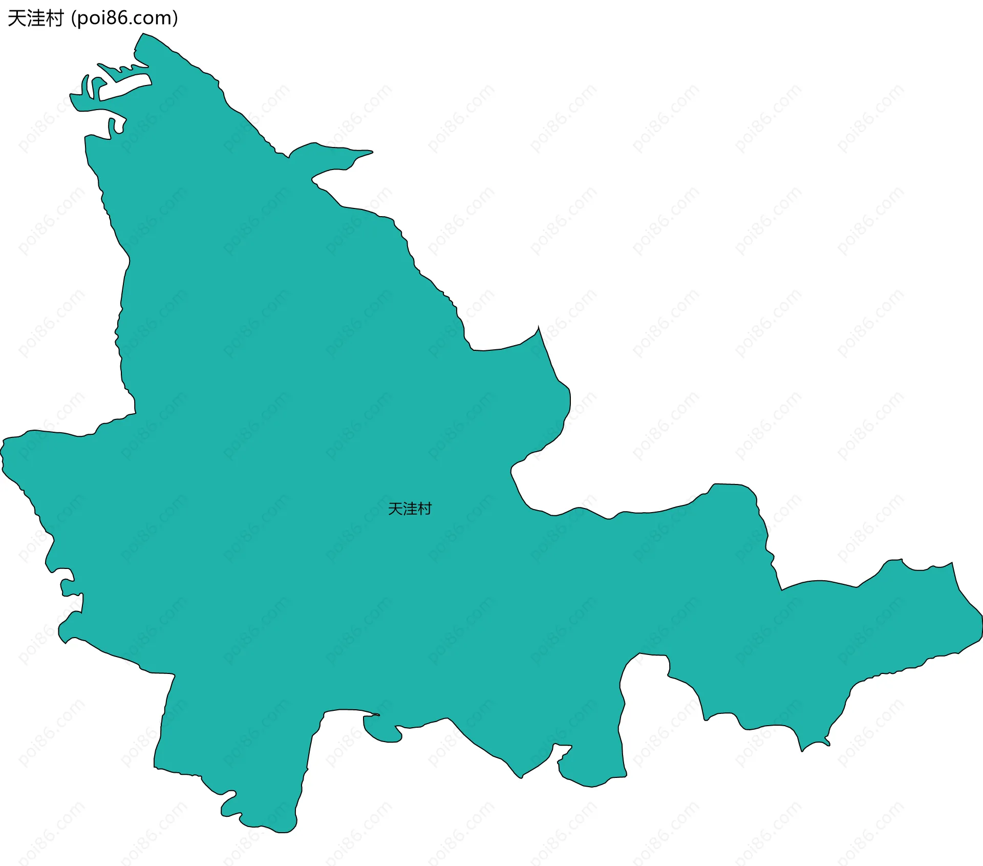 天洼村边界地图