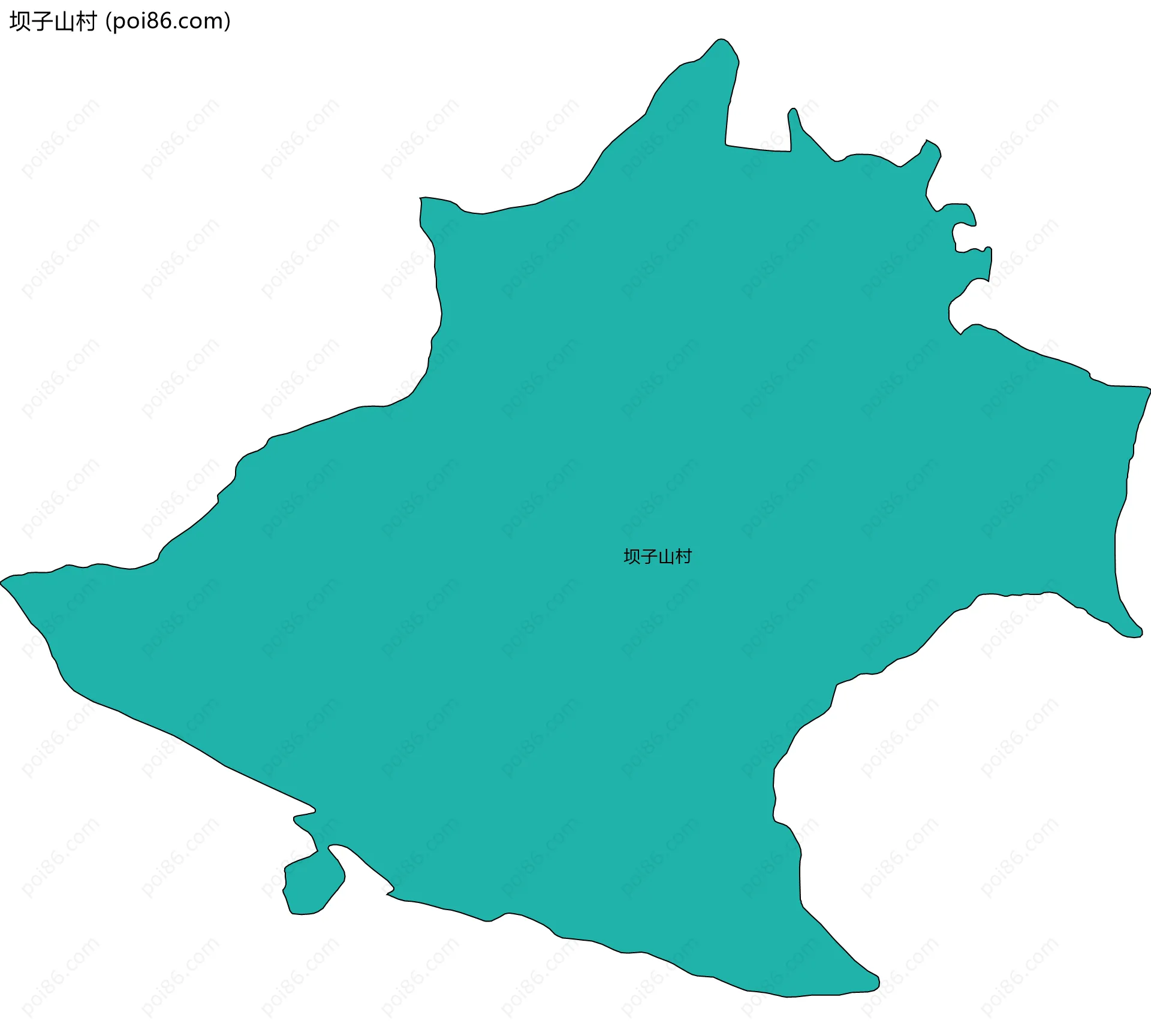 坝子山村边界地图