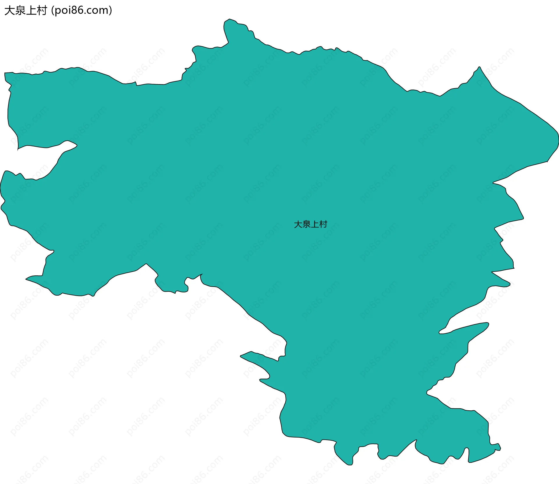 大泉上村边界地图