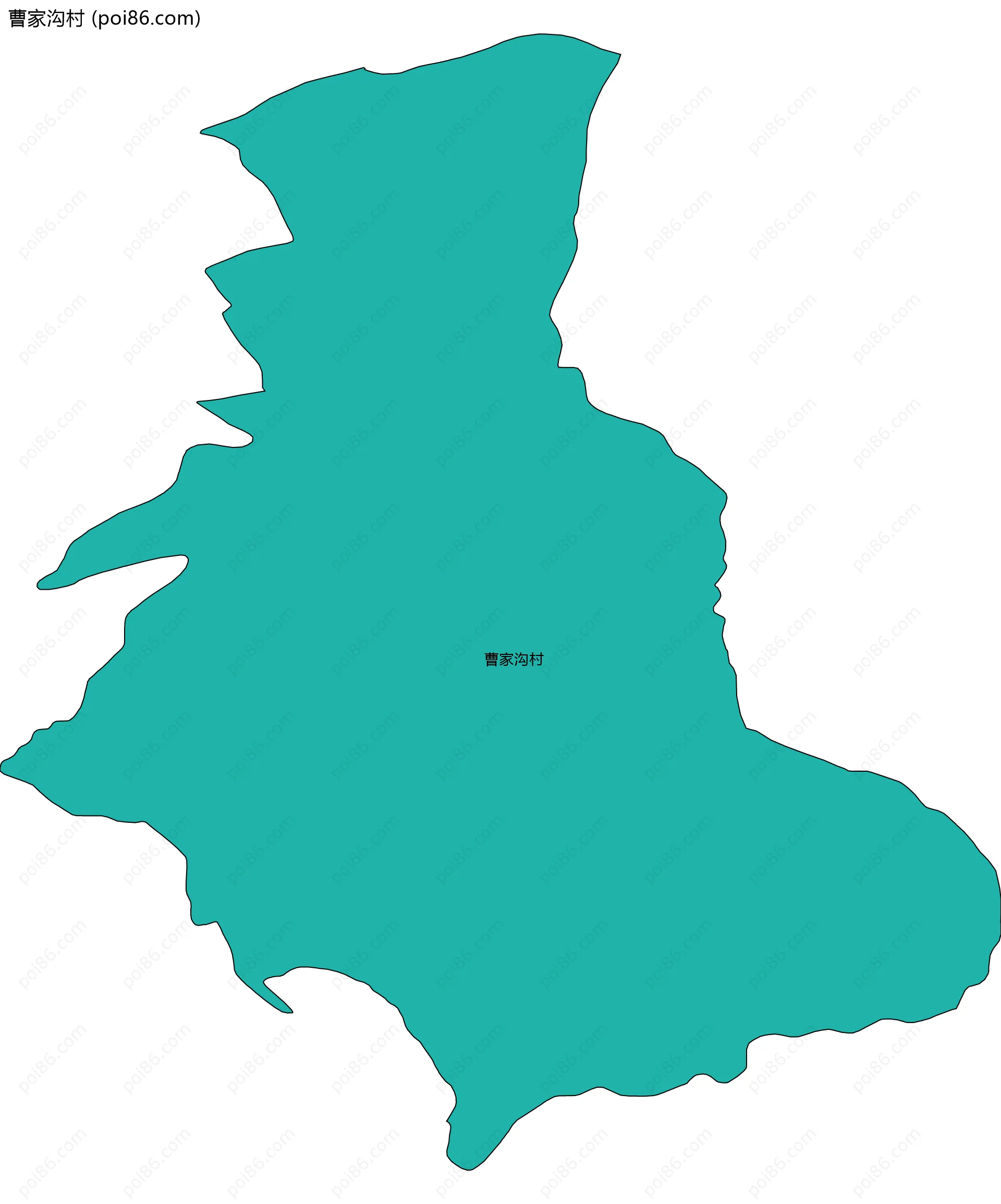 曹家沟村边界地图