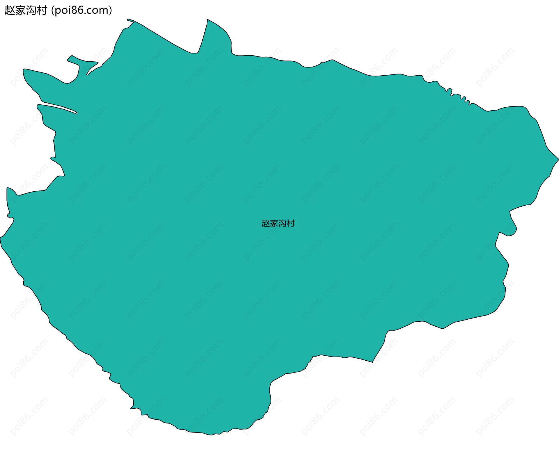 赵家沟村边界地图