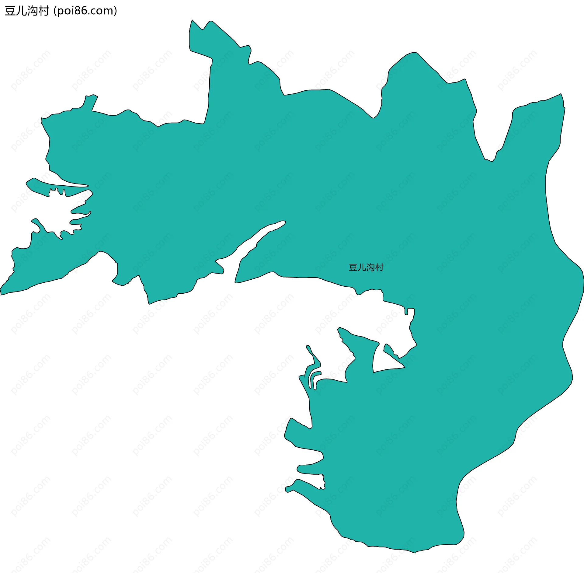 豆儿沟村边界地图