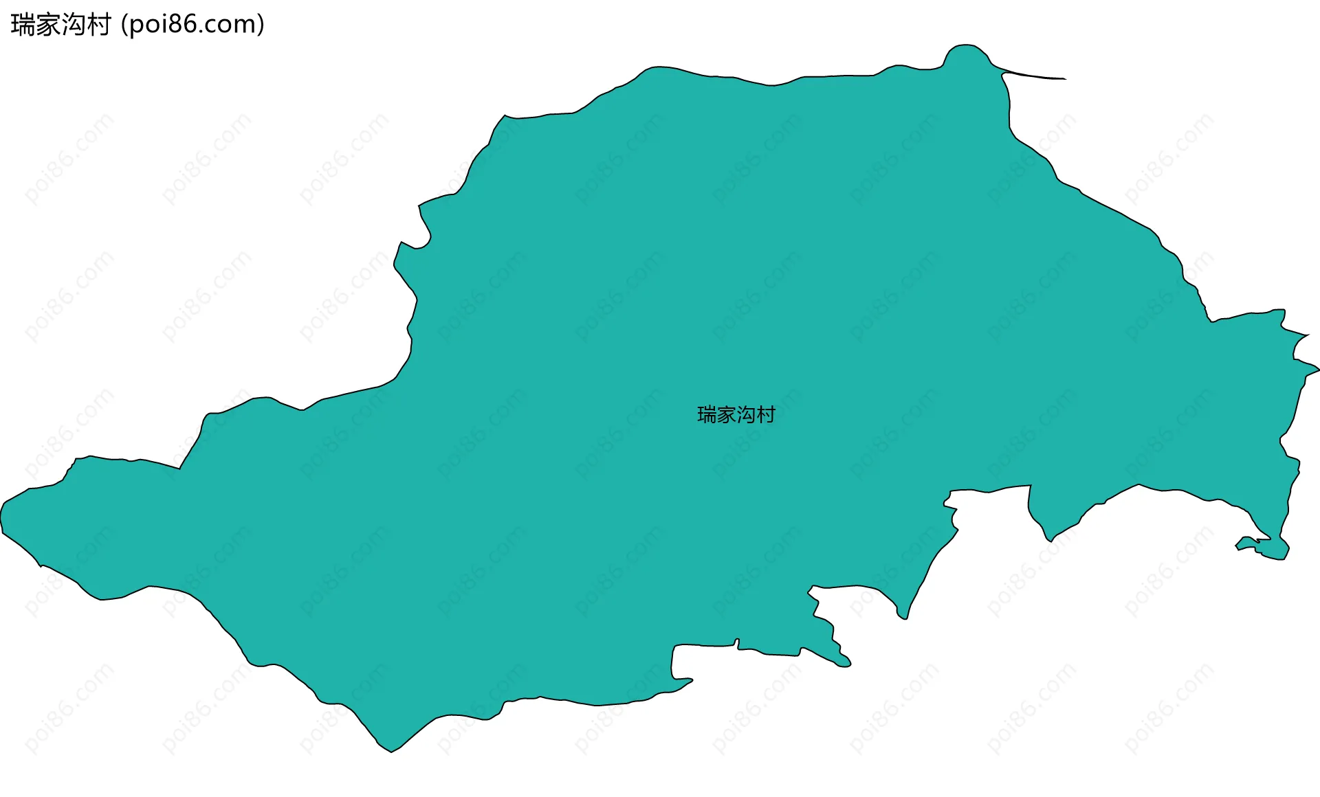 瑞家沟村边界地图