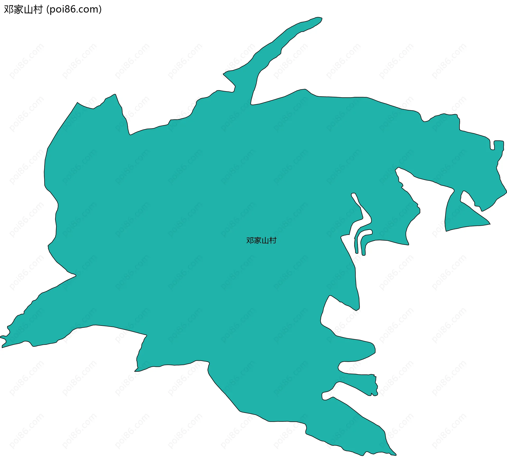 邓家山村边界地图