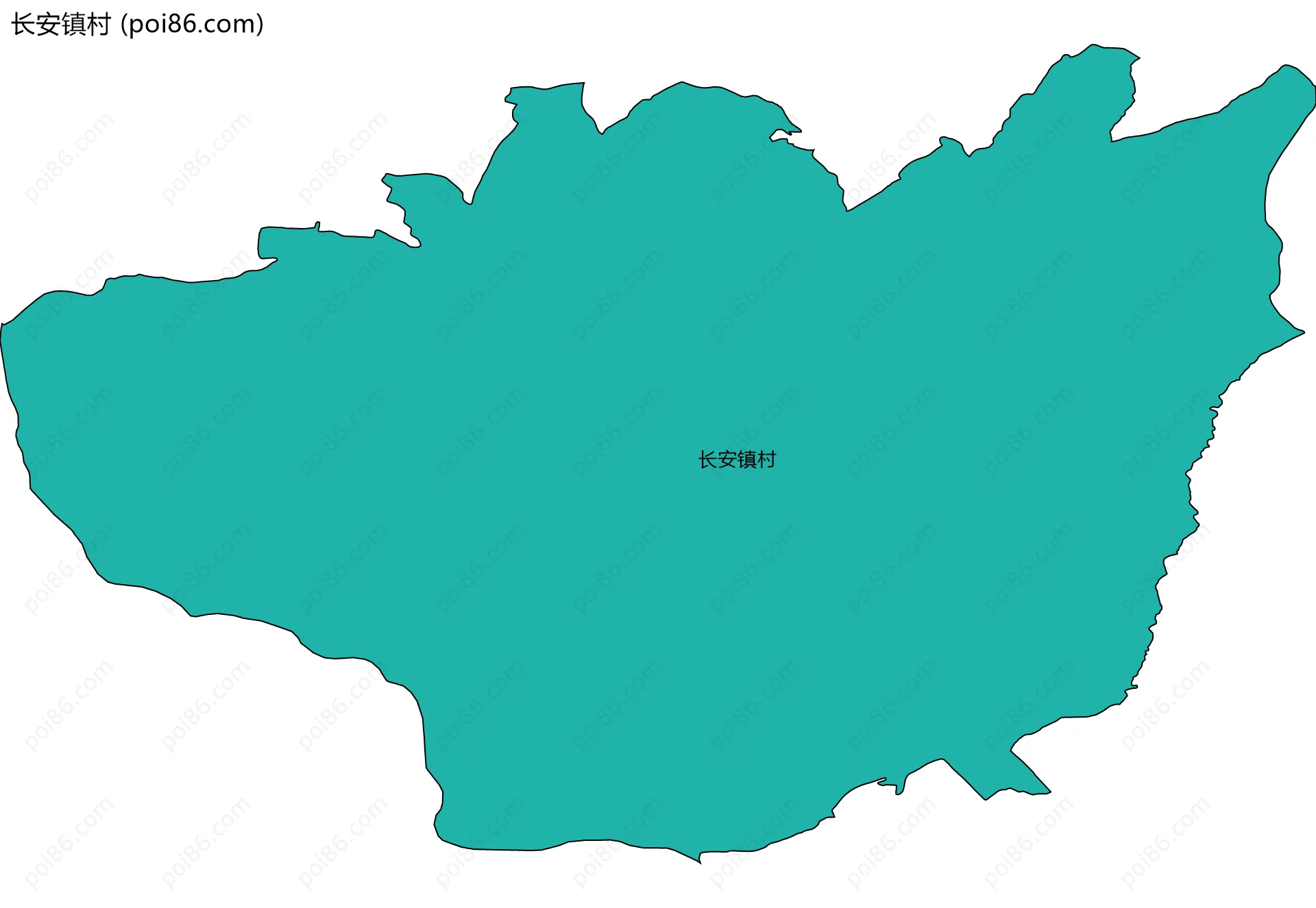 长安镇村边界地图