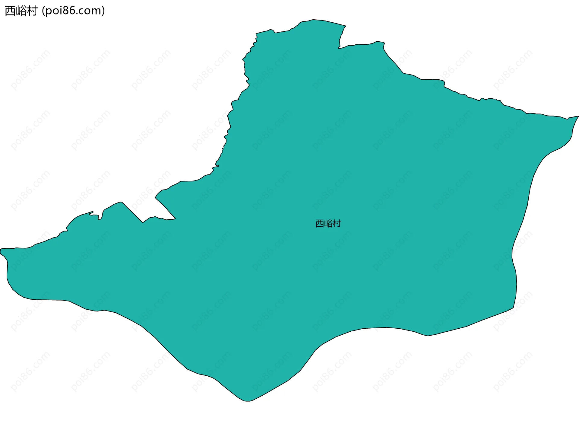 西峪村边界地图
