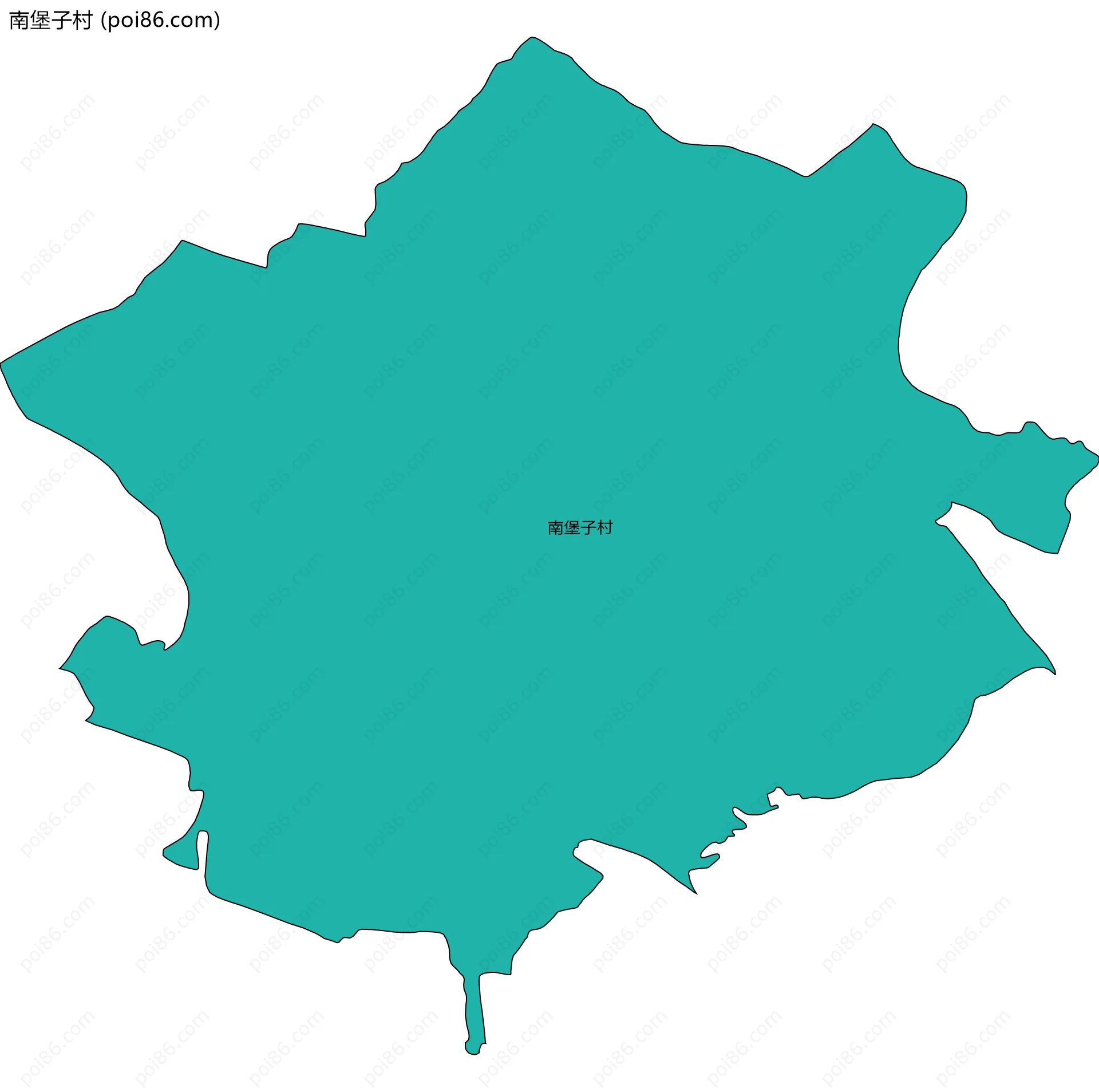 南堡子村边界地图