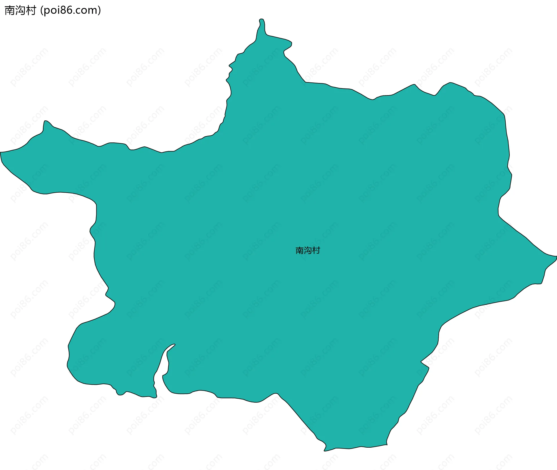 南沟村边界地图