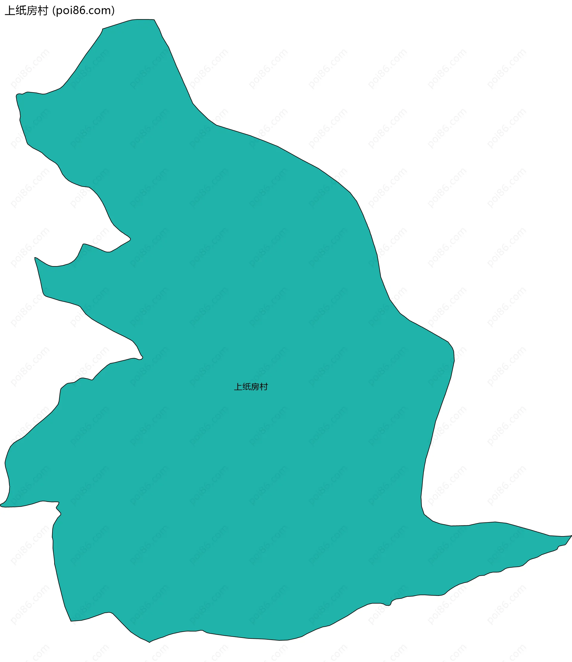 上纸房村边界地图