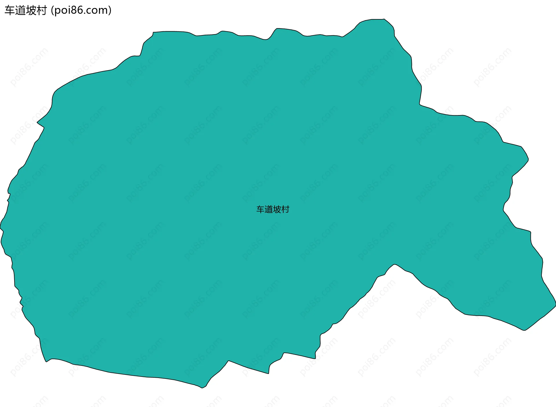 车道坡村边界地图