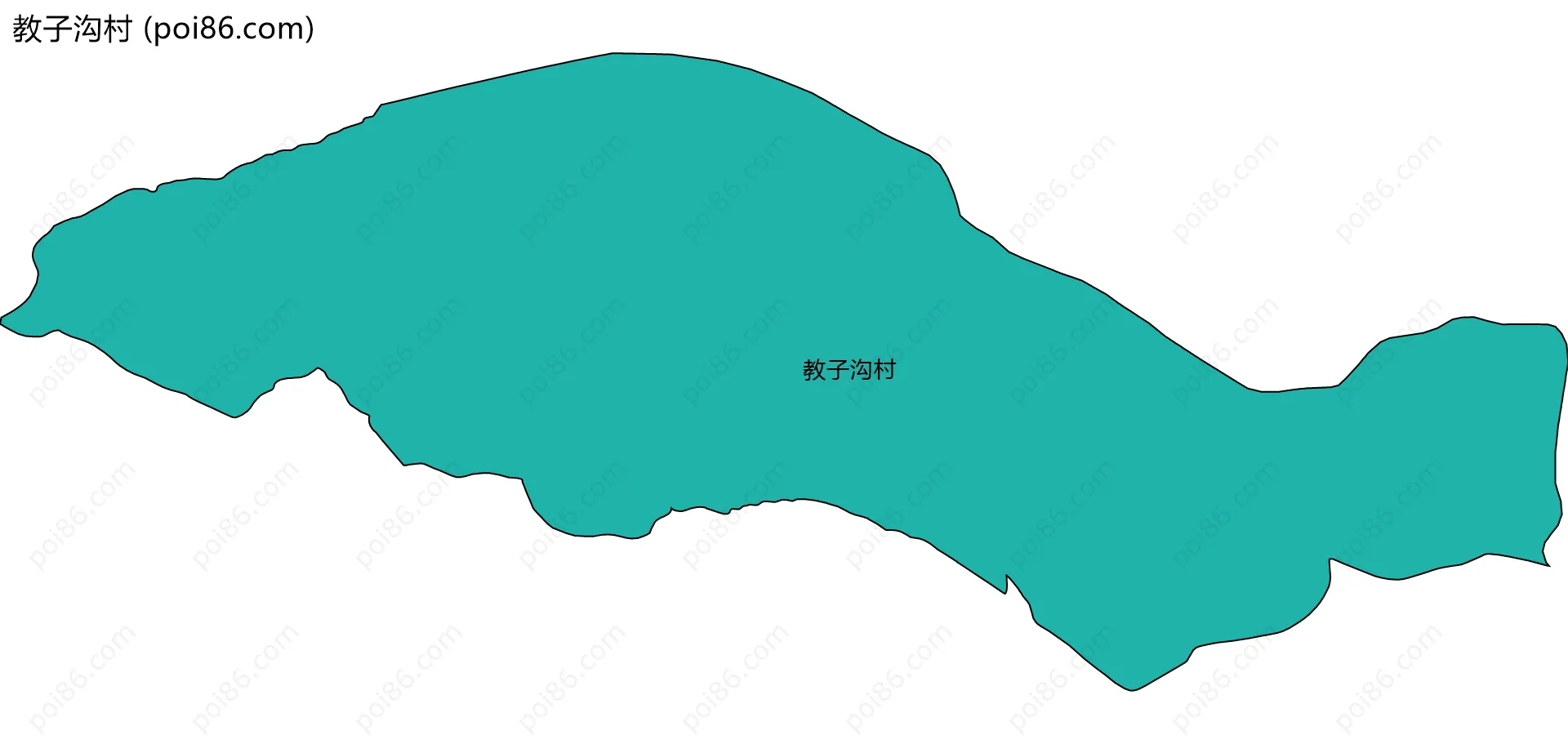 教子沟村边界地图