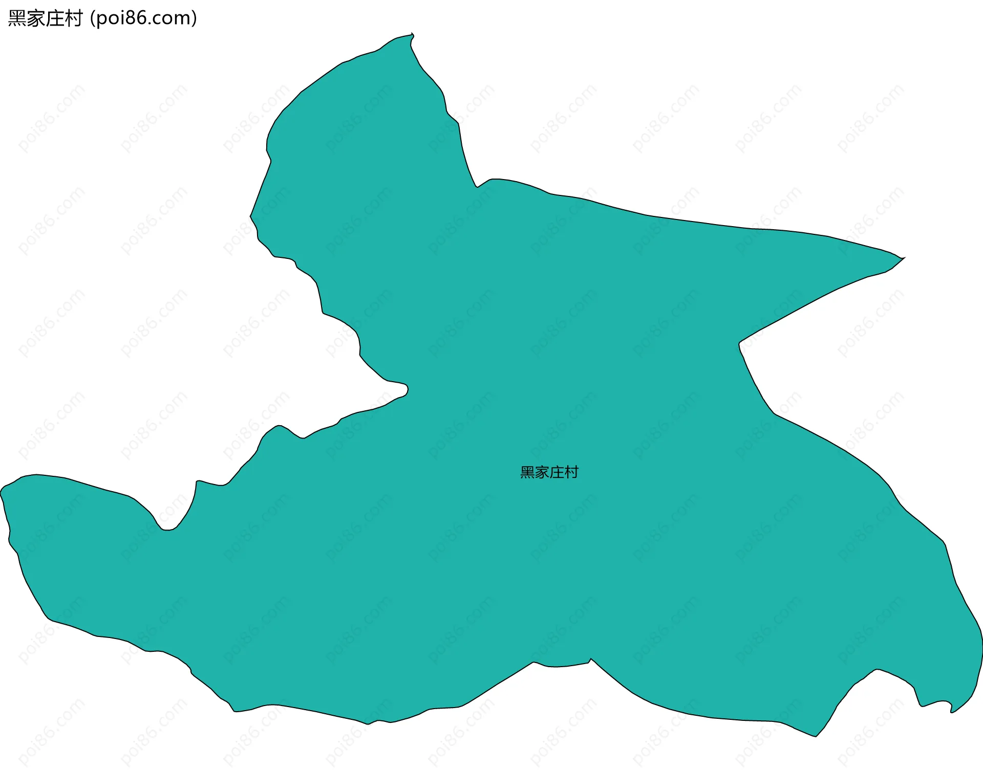 黑家庄村边界地图