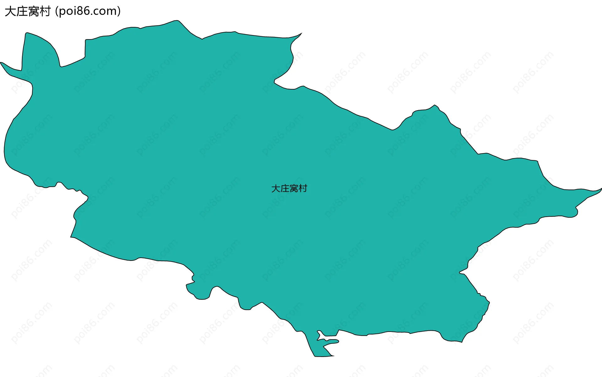 大庄窝村边界地图