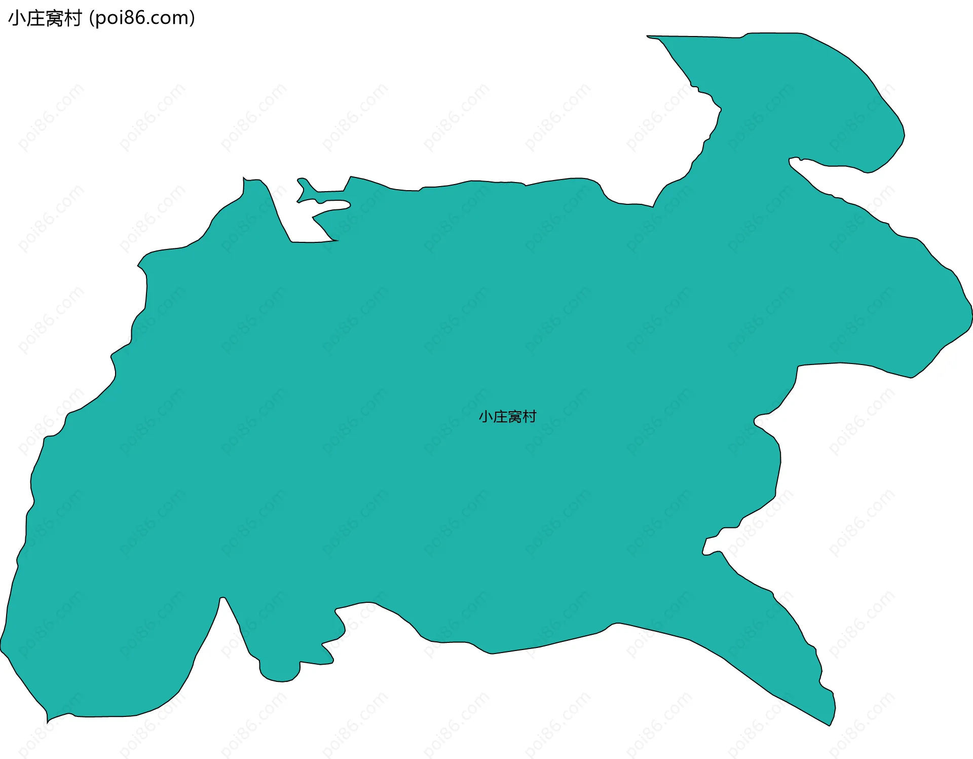 小庄窝村边界地图