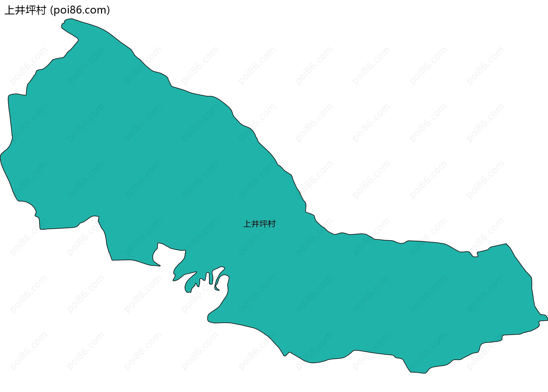 上井坪村边界地图