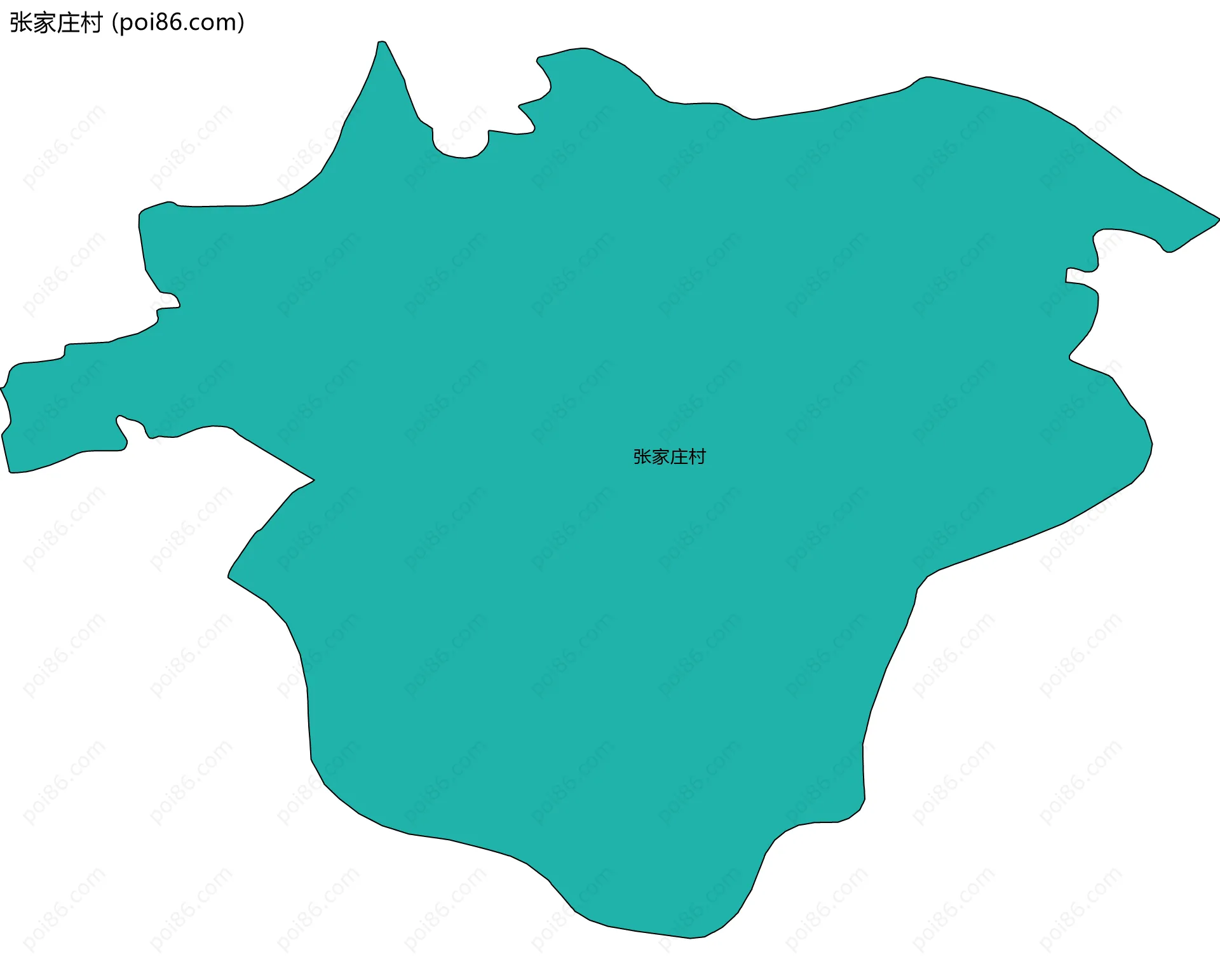 张家庄村边界地图