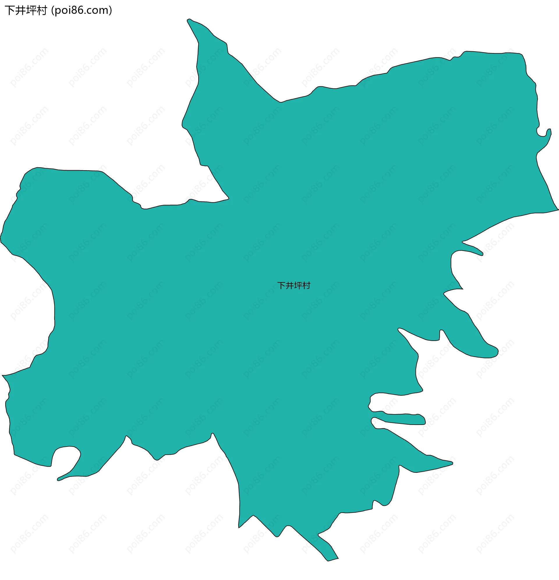 下井坪村边界地图