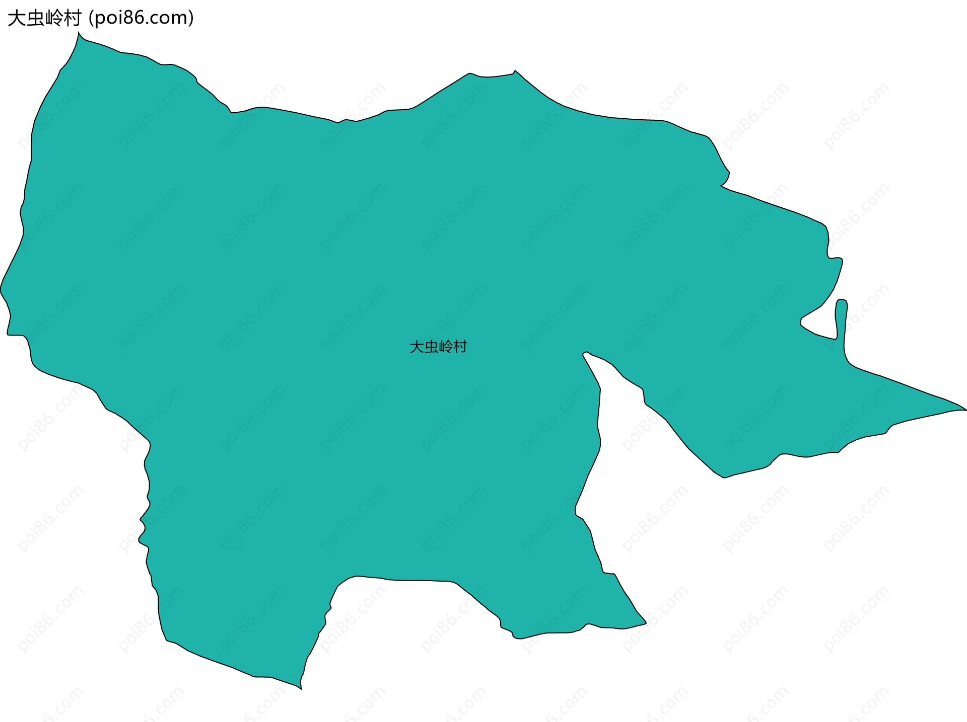大虫岭村边界地图