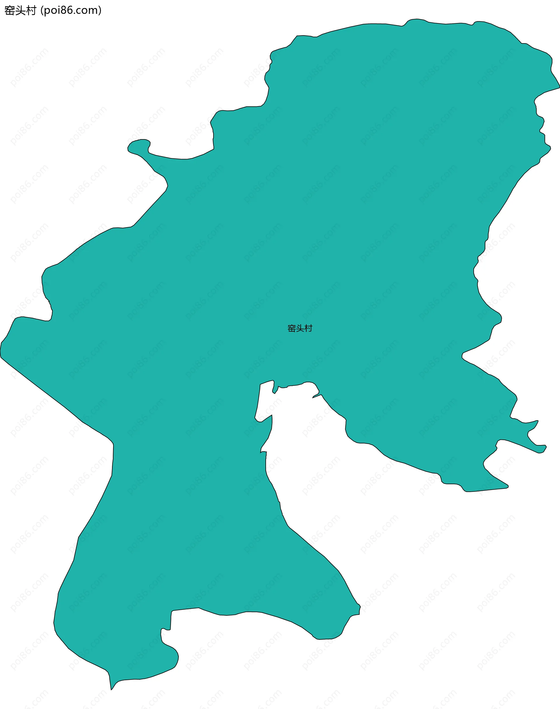 窑头村边界地图