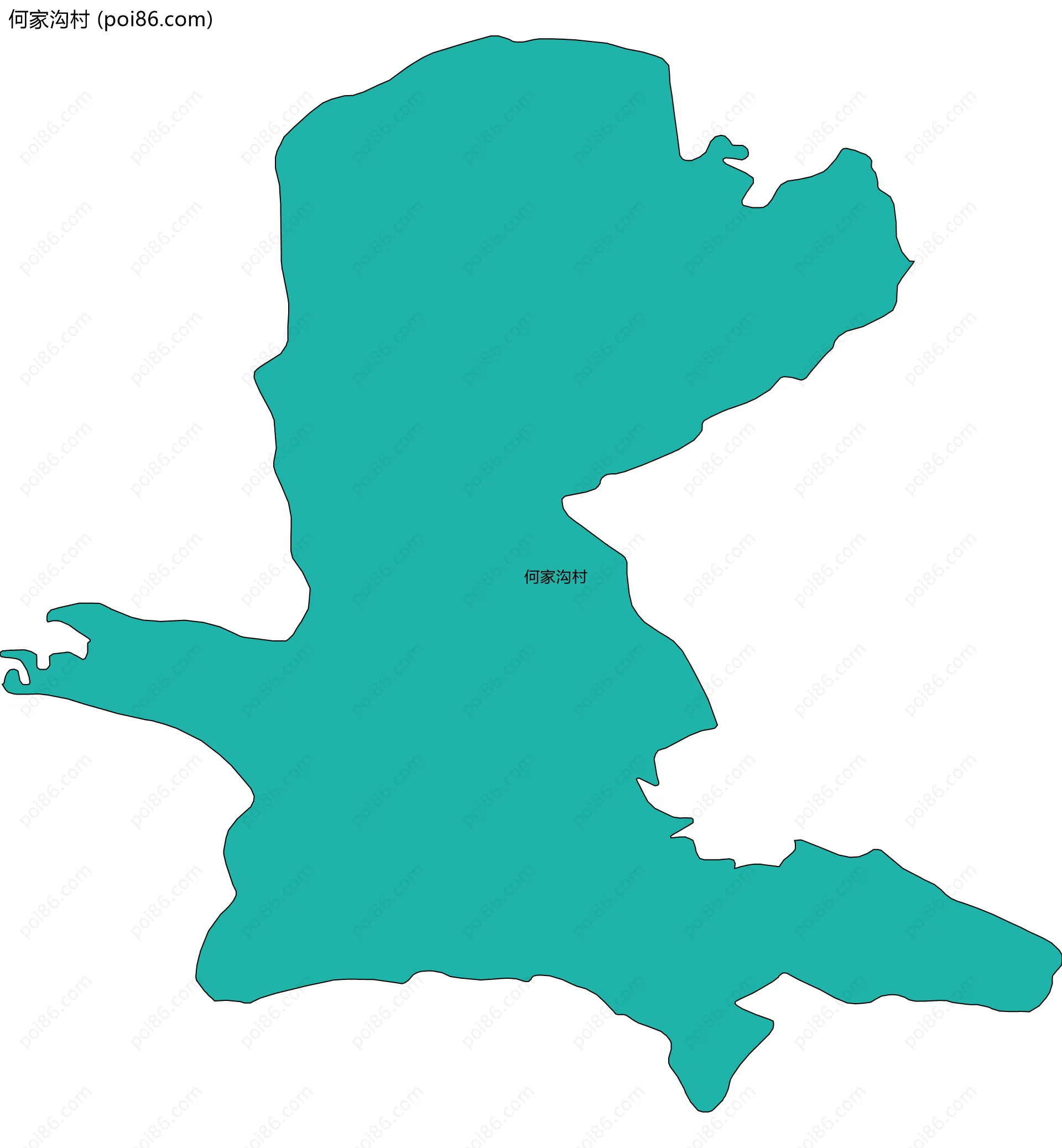 何家沟村边界地图