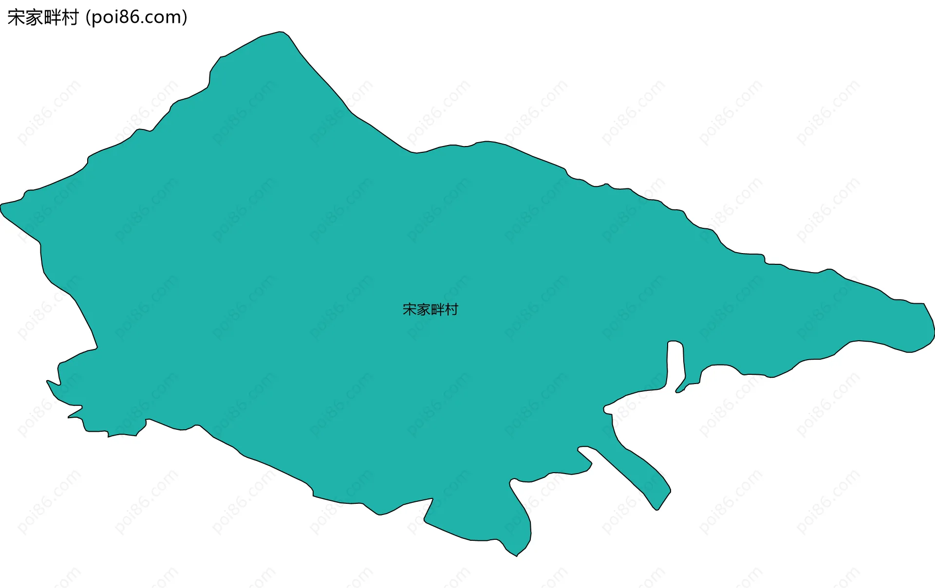 宋家畔村边界地图